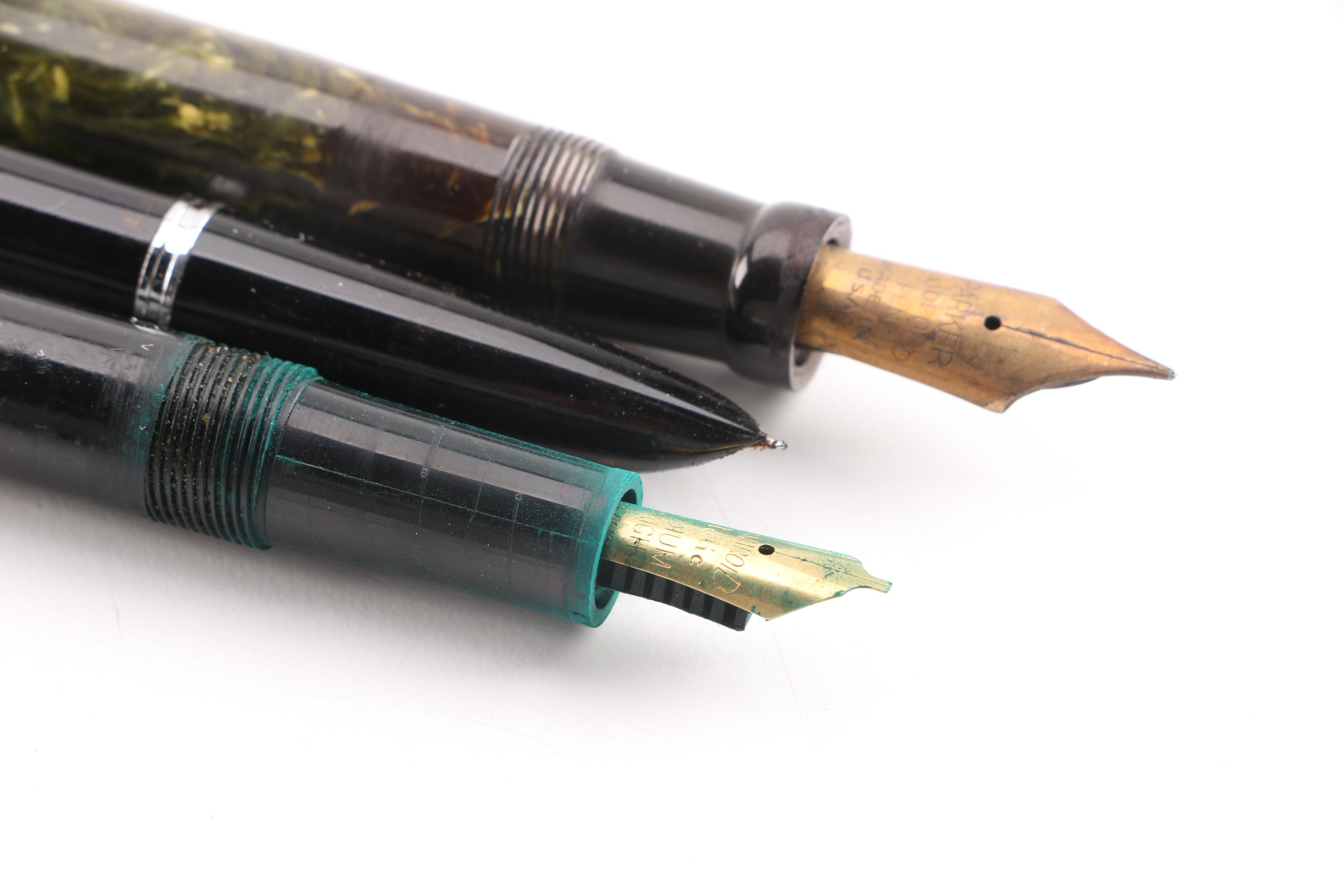 Vintage Pens, Including Parker, Sheaffer, Osmiroid and Spirix