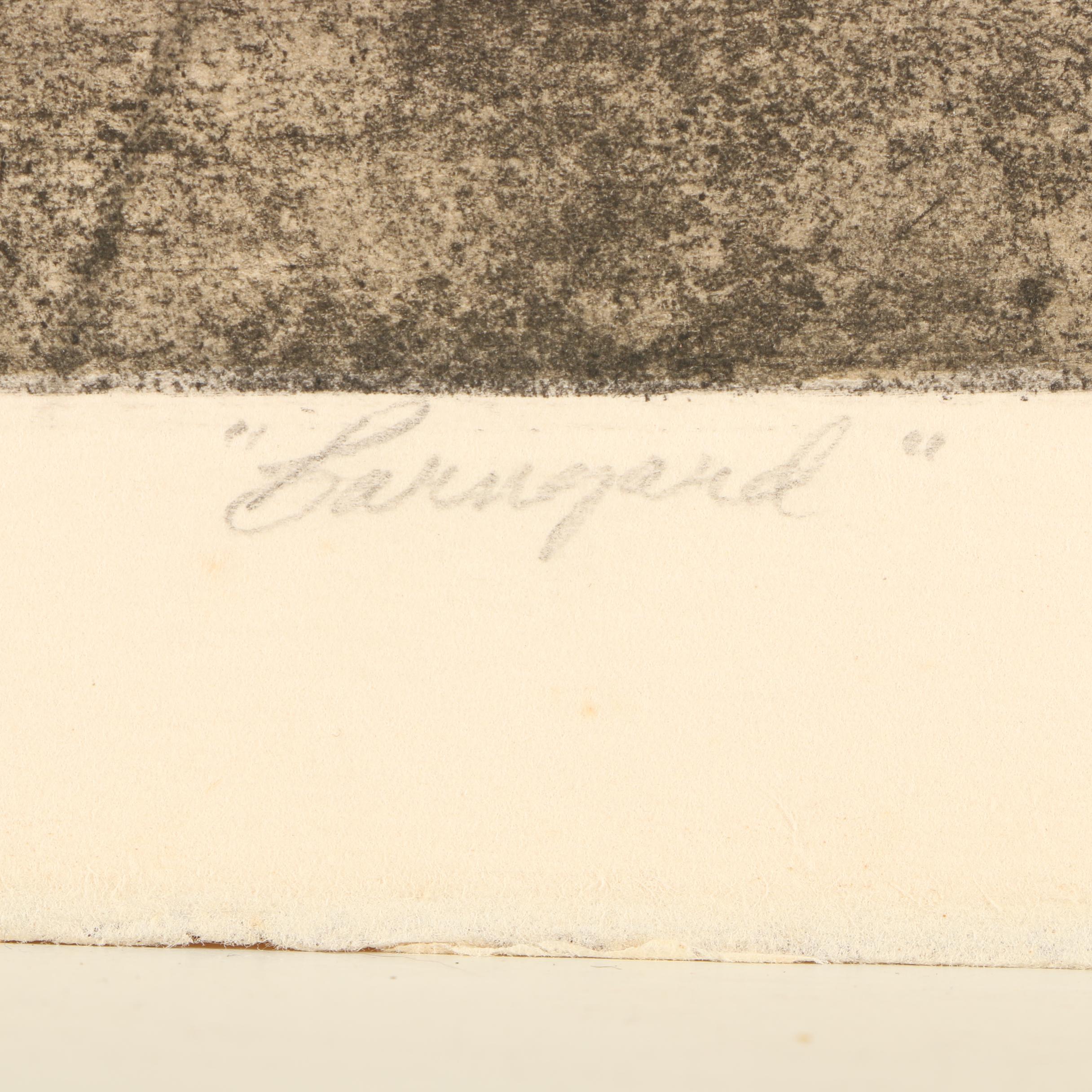 Danny Phifer Limited Edition Soft Ground Etching On Cotton Rag Paper "Barnyard"