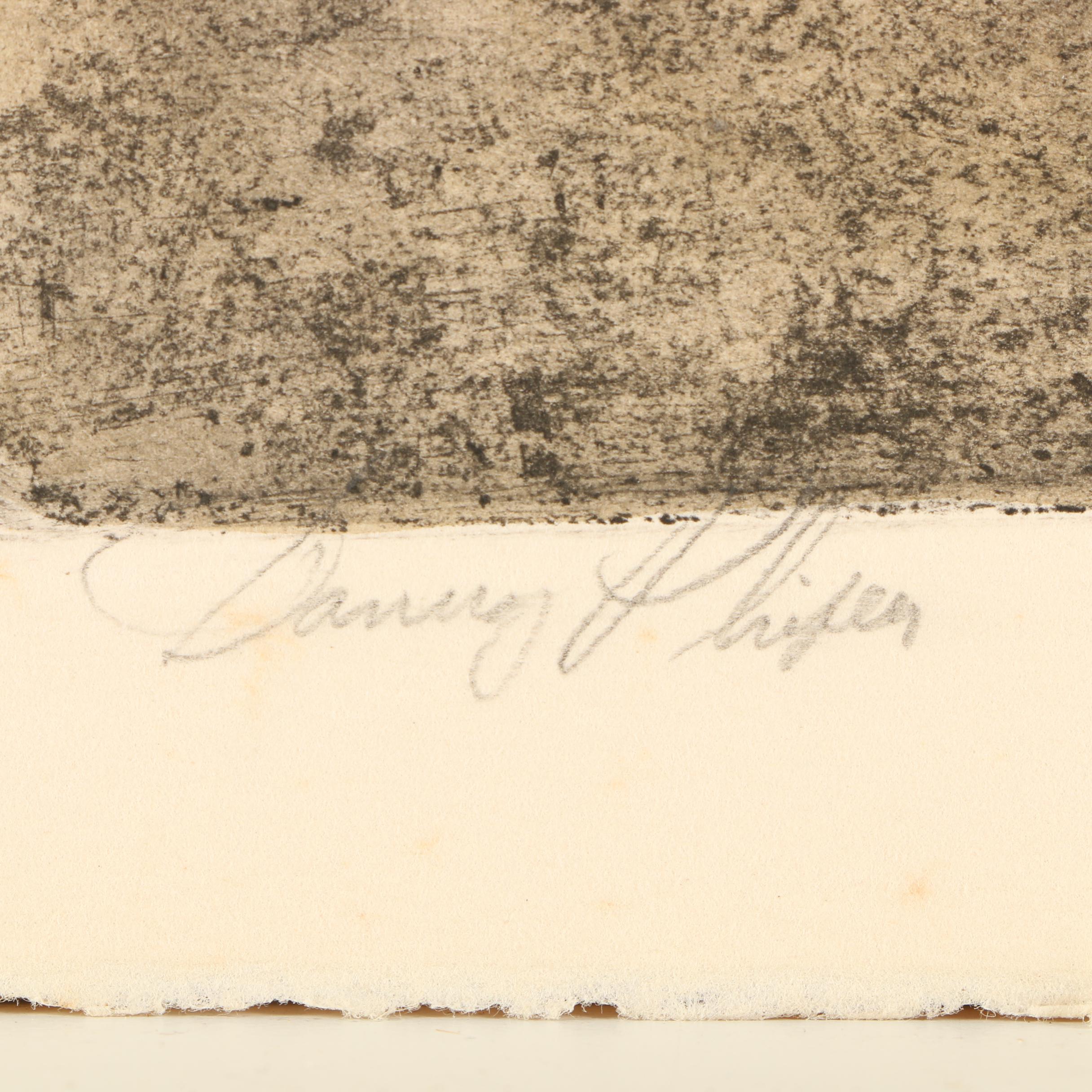 Danny Phifer Limited Edition Soft Ground Etching On Cotton Rag Paper "Barnyard"