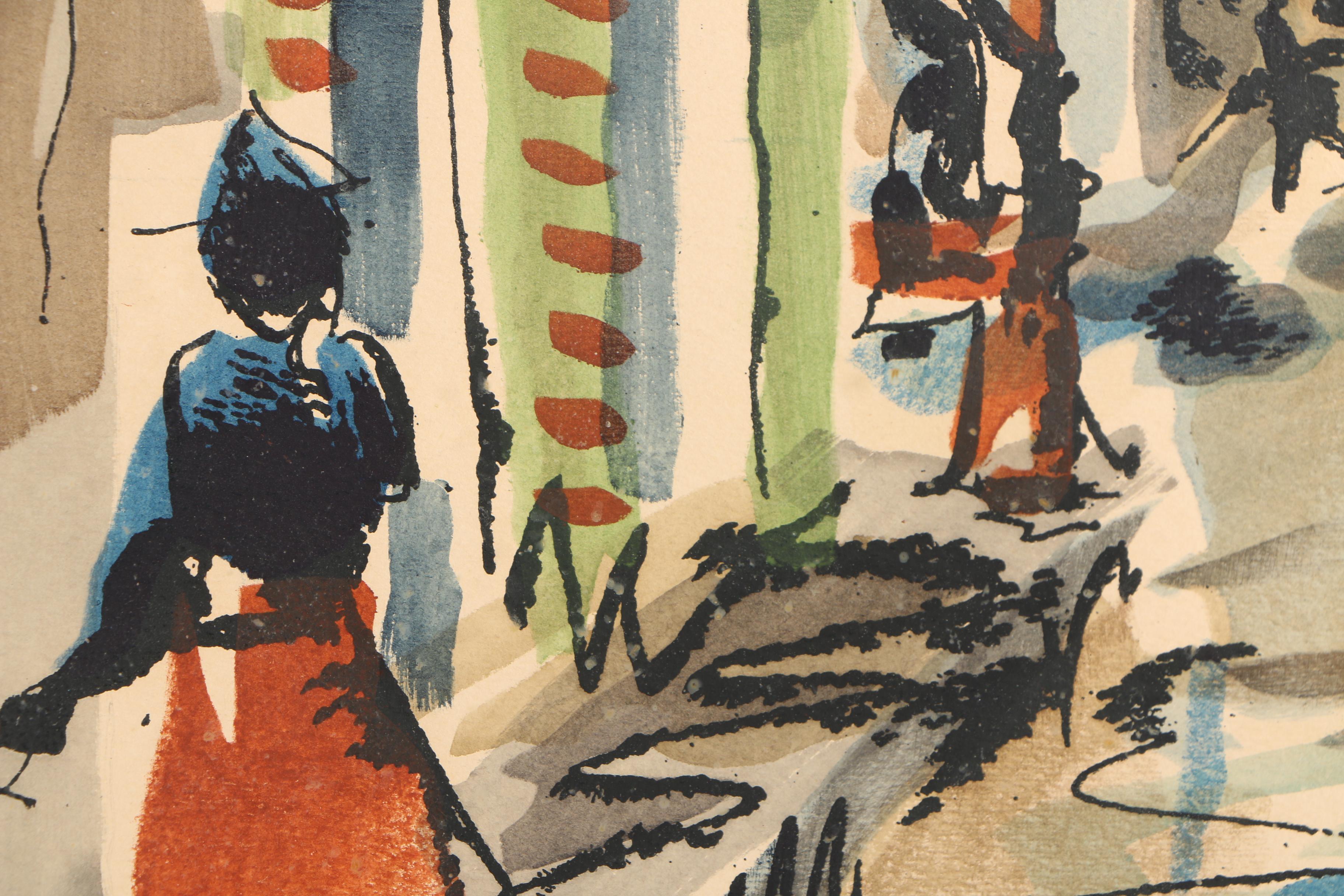 Thomas Meek Jr. Watercolor Painting "South Carolina Town"