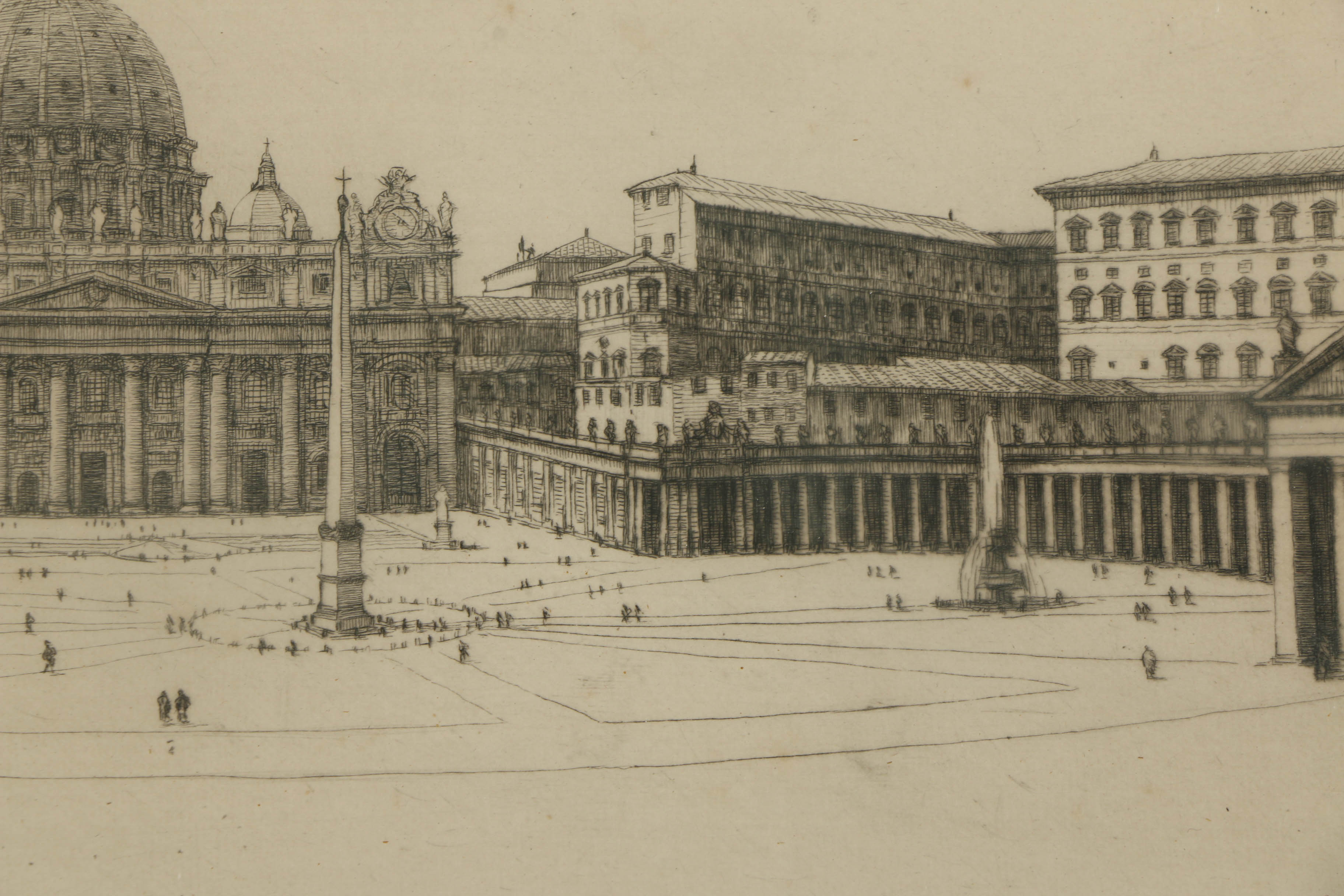 Antonio Carbonati Etchings on Paper of Rome