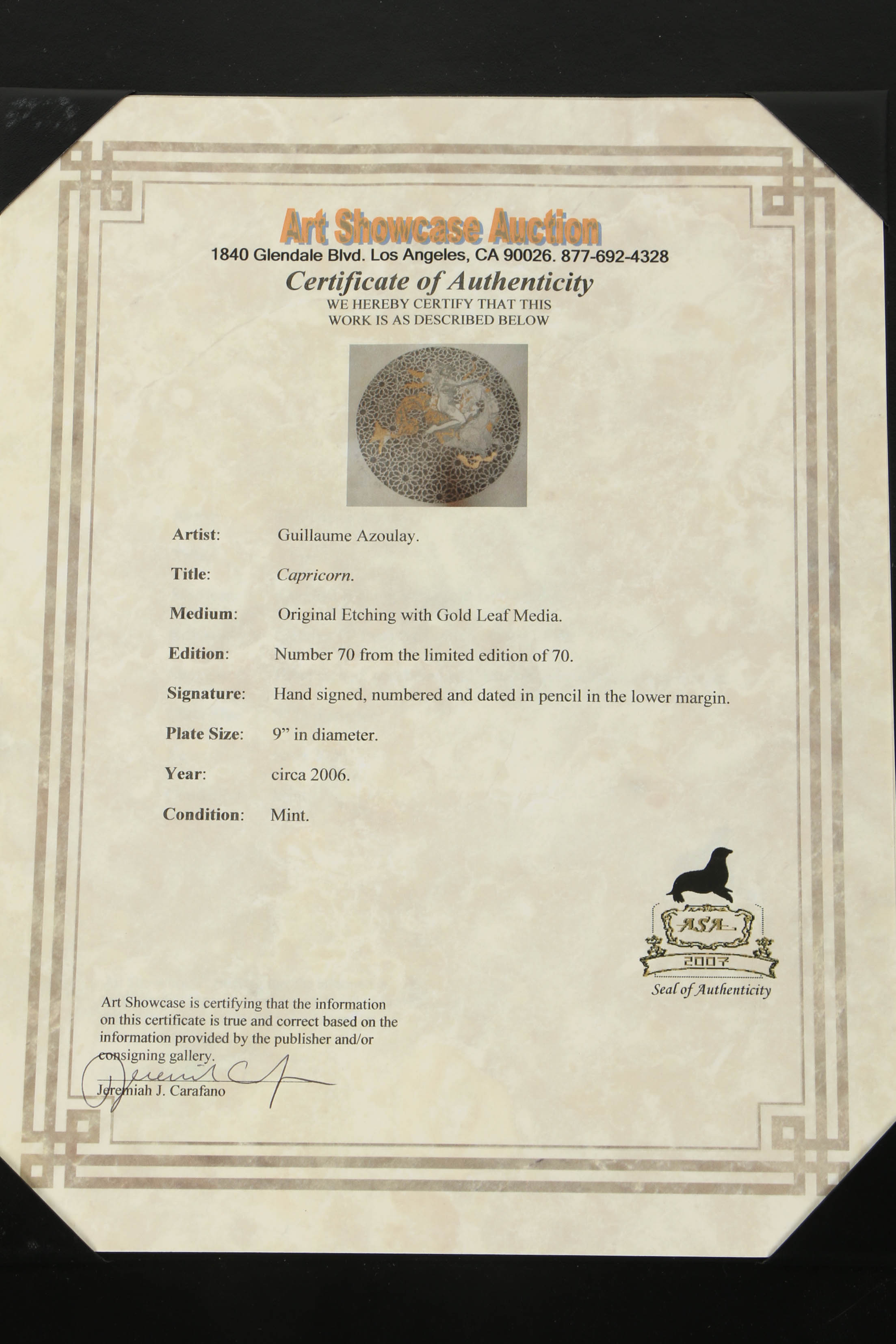 Guillaume Azoulay Portfolio of Embellished Zodiac Etchings