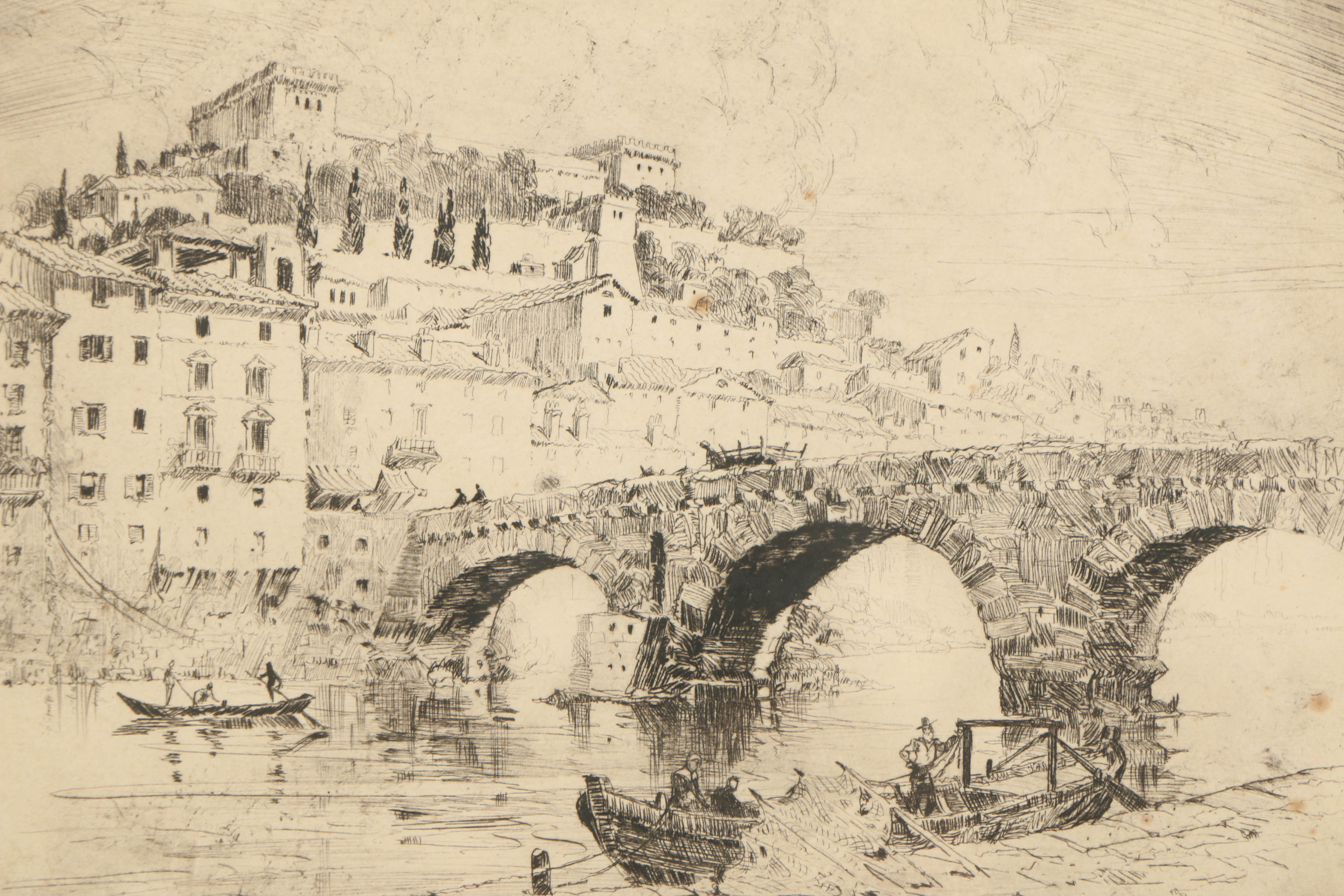 Harold Field Kellogg Etching "Verona"
