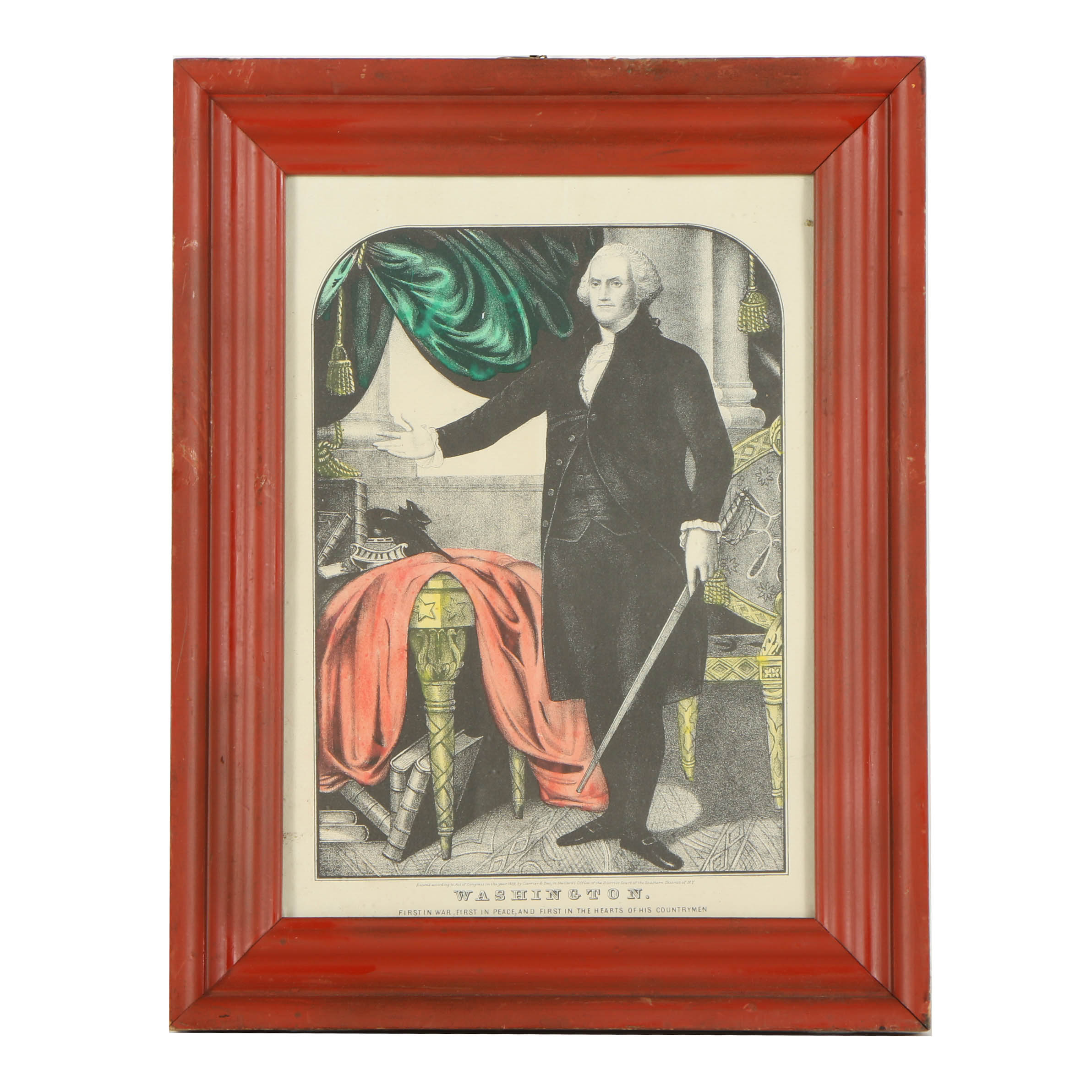 Hand-Colored Mezzograph Print After Nathaniel Currier