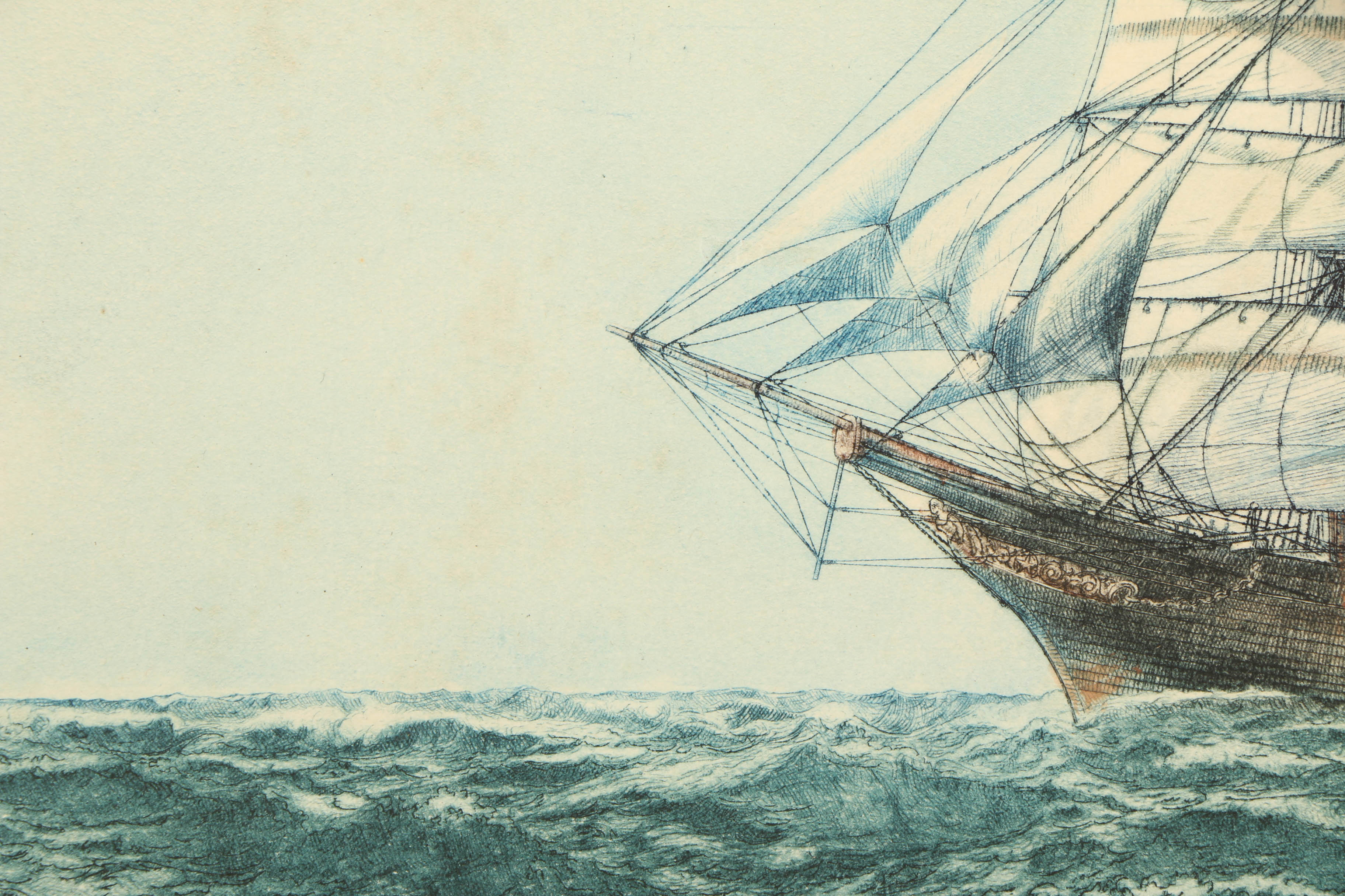 Gerald Maurice Burn Etching "Cutty Sark"