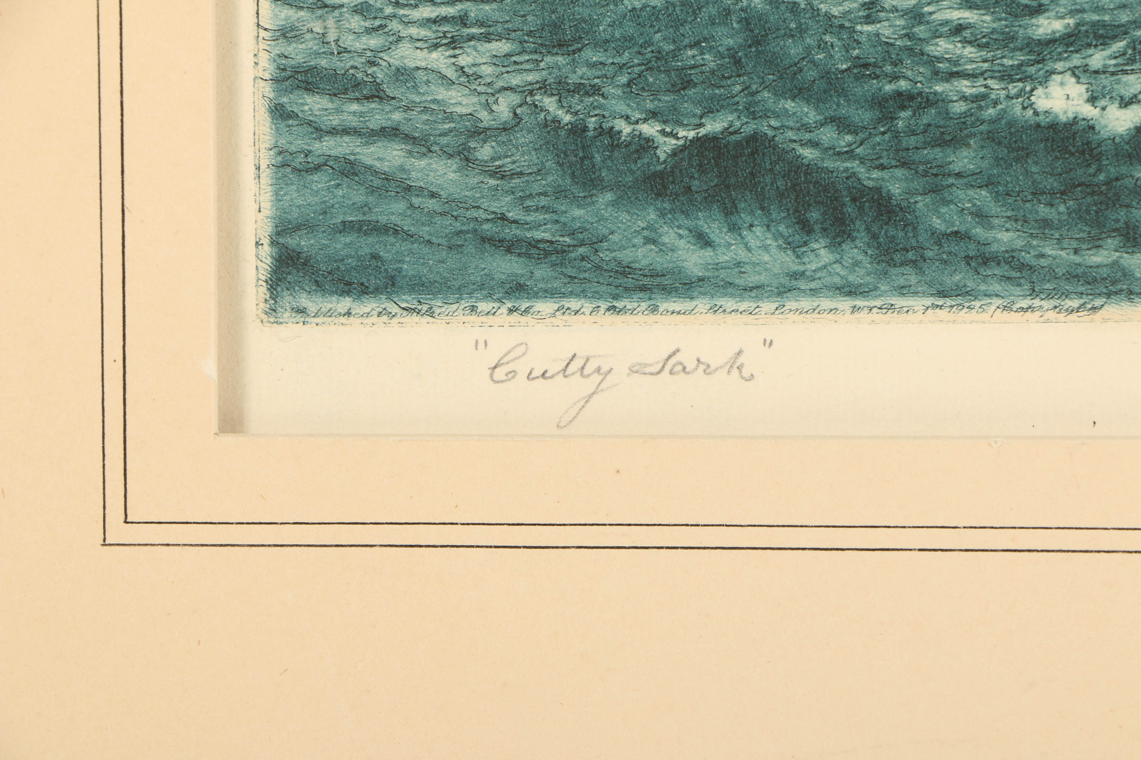 Gerald Maurice Burn Etching "Cutty Sark"