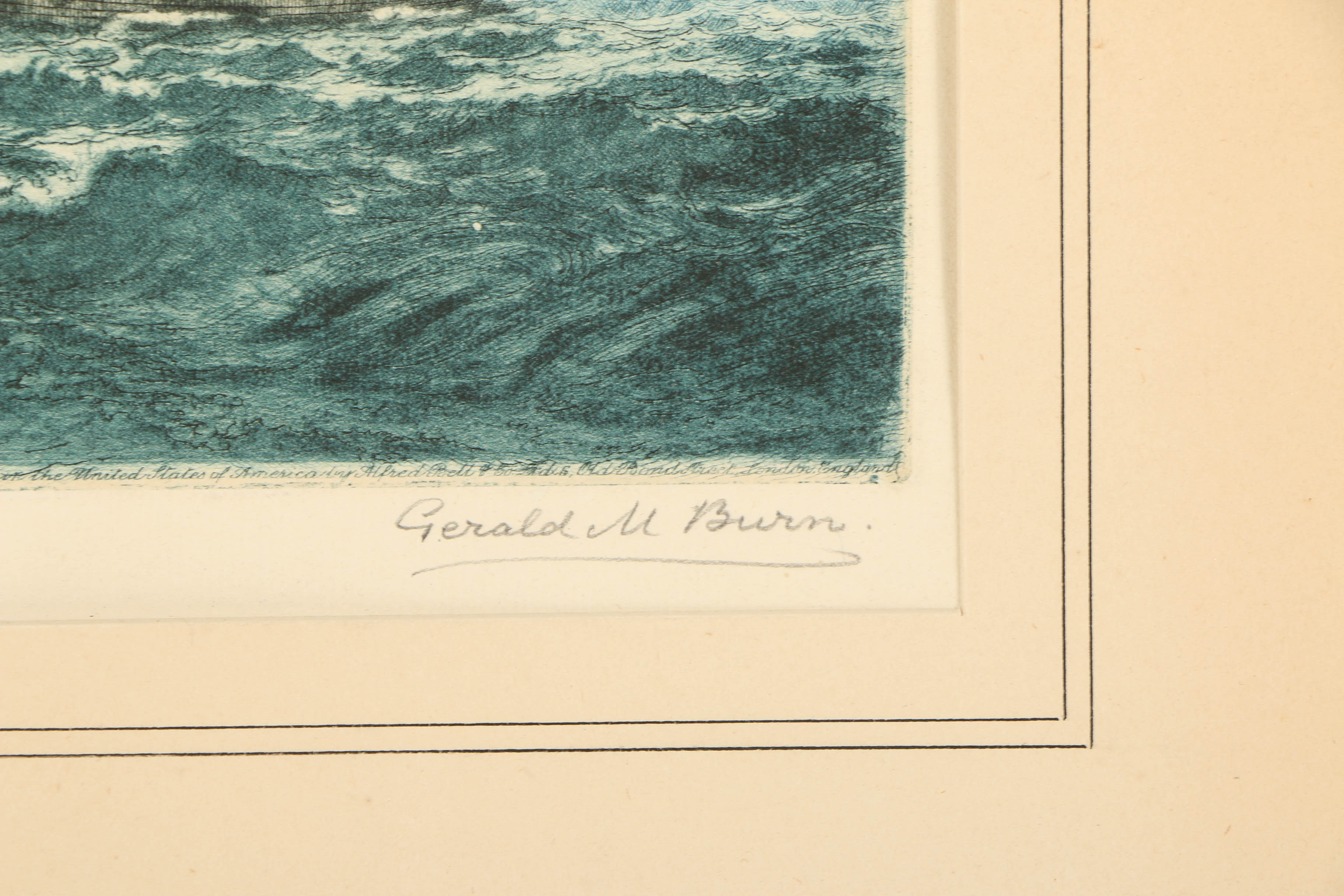 Gerald Maurice Burn Etching "Cutty Sark"