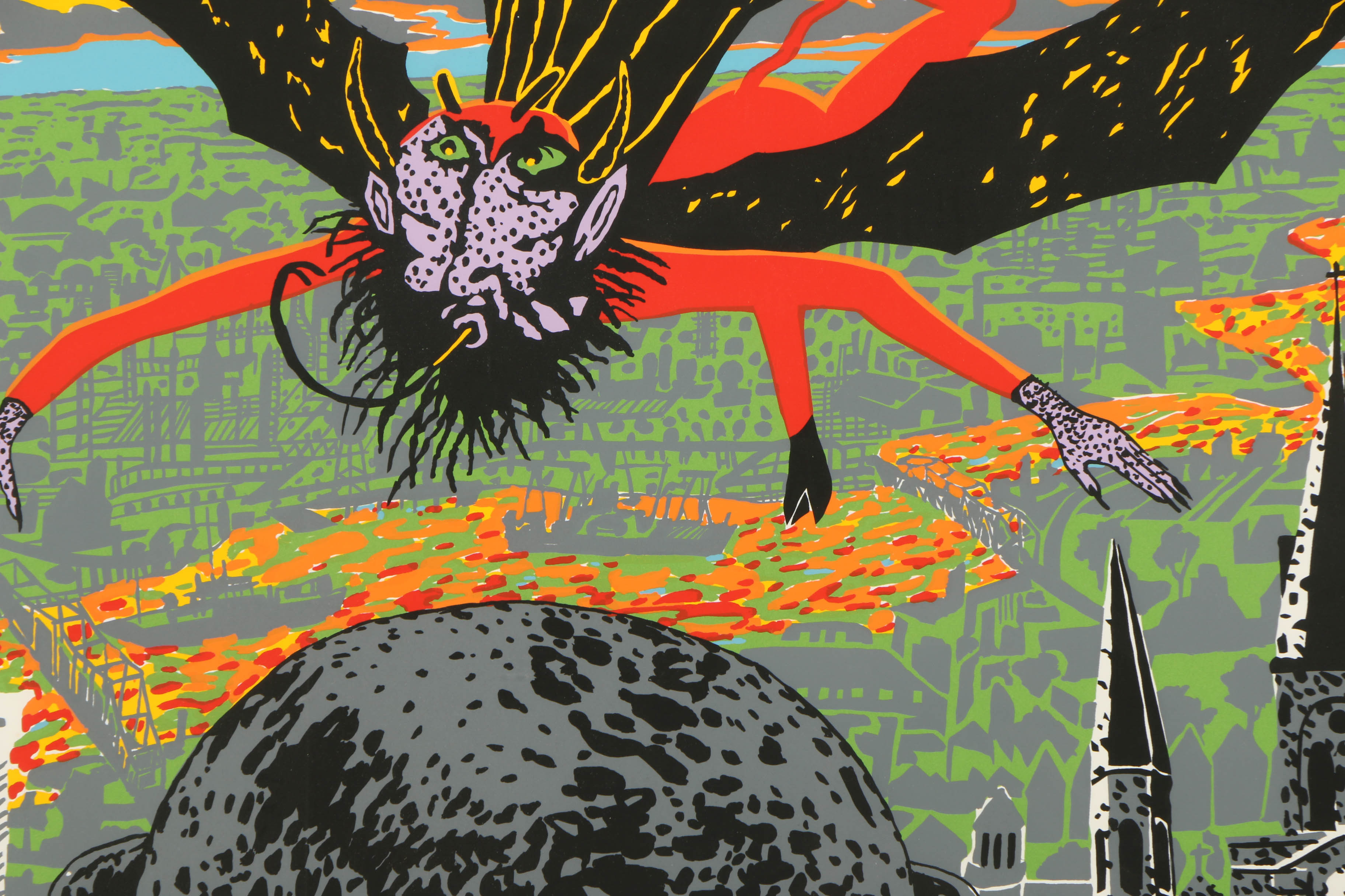 Robert Warrens Serigraph "Lucifer Hovering"