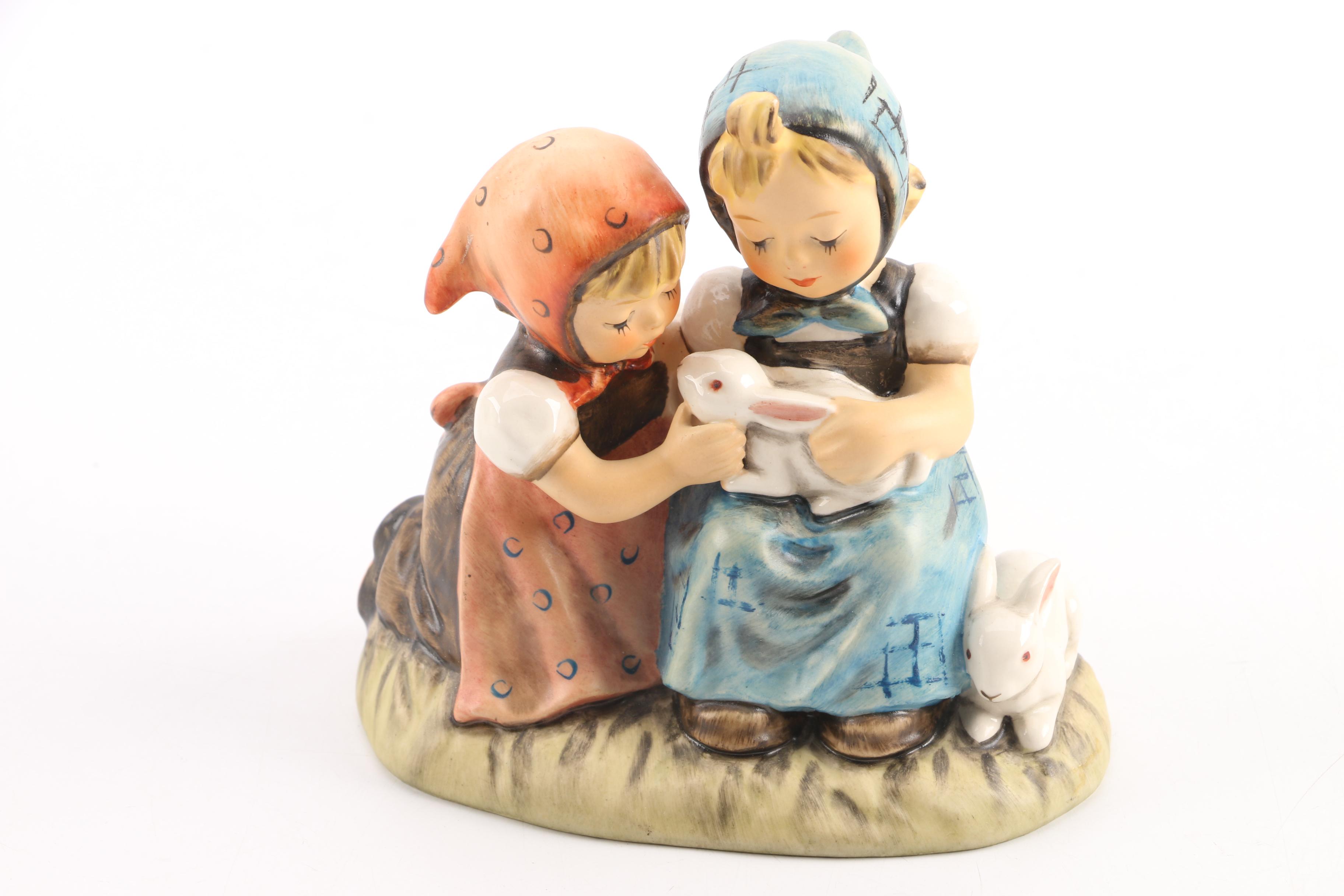 Vintage Hummel Porcelain Figurines Featuring "Easter Time"