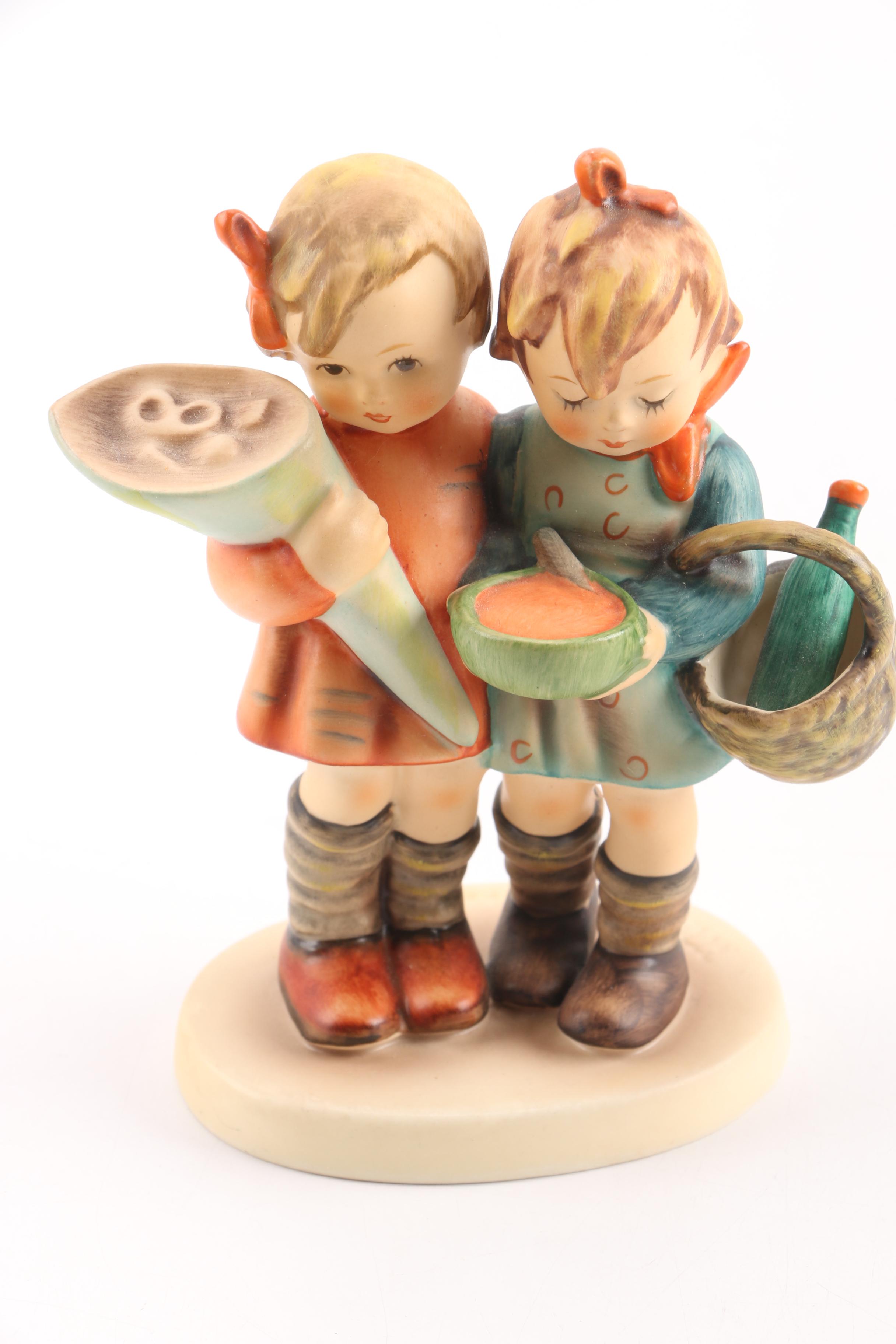 Vintage Hummel Porcelain Figurines Featuring "Easter Time"