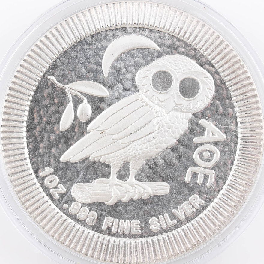 2017 New Zealand Two Dollar Silver Athenian Owl Coin