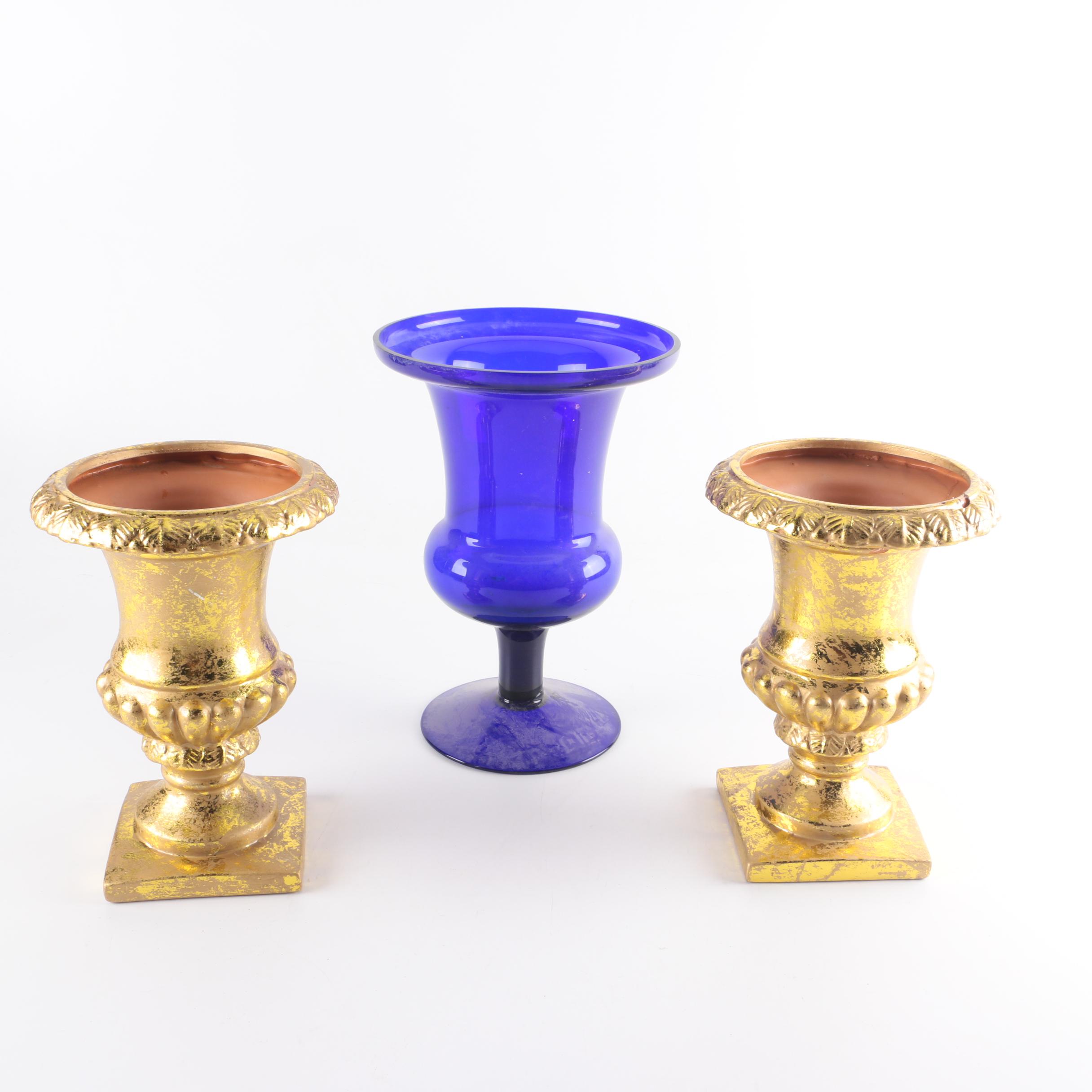 Glass and Ceramic Trophy Vases