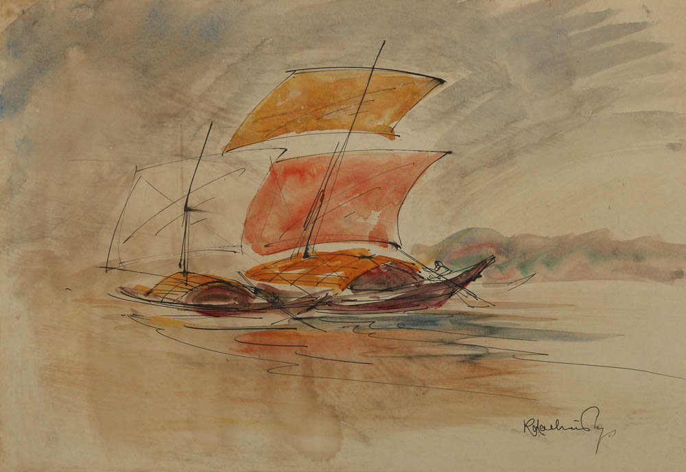 Mid 20th Century Watercolor Paintings