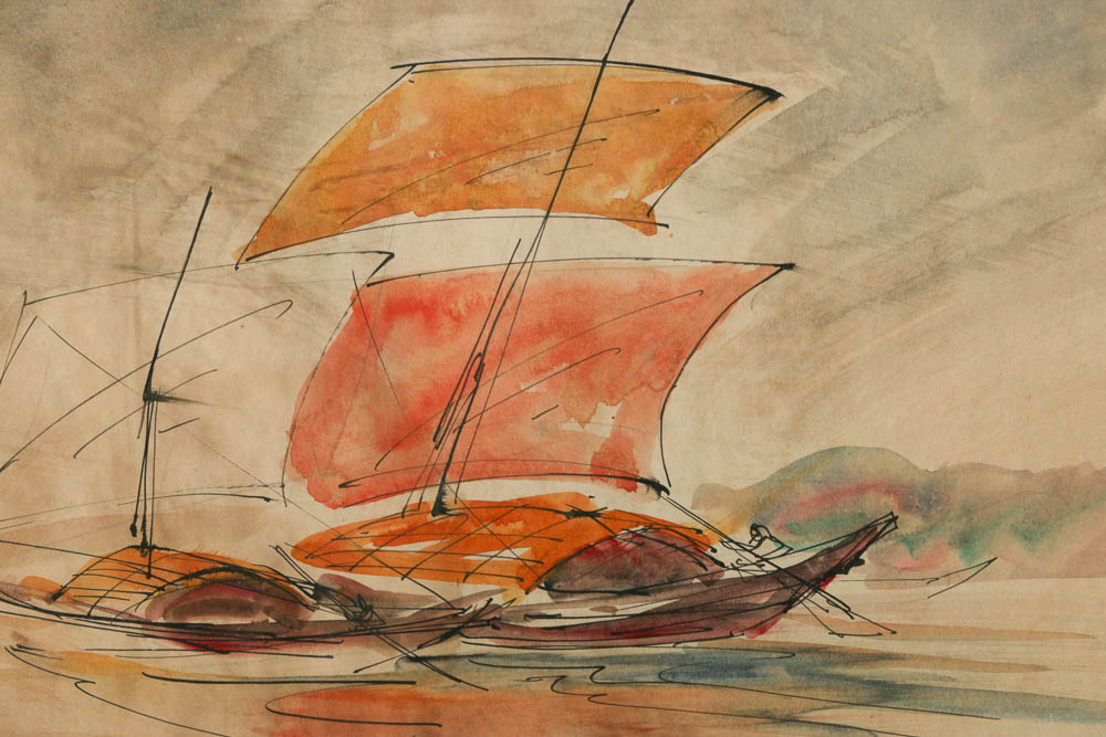Mid 20th Century Watercolor Paintings