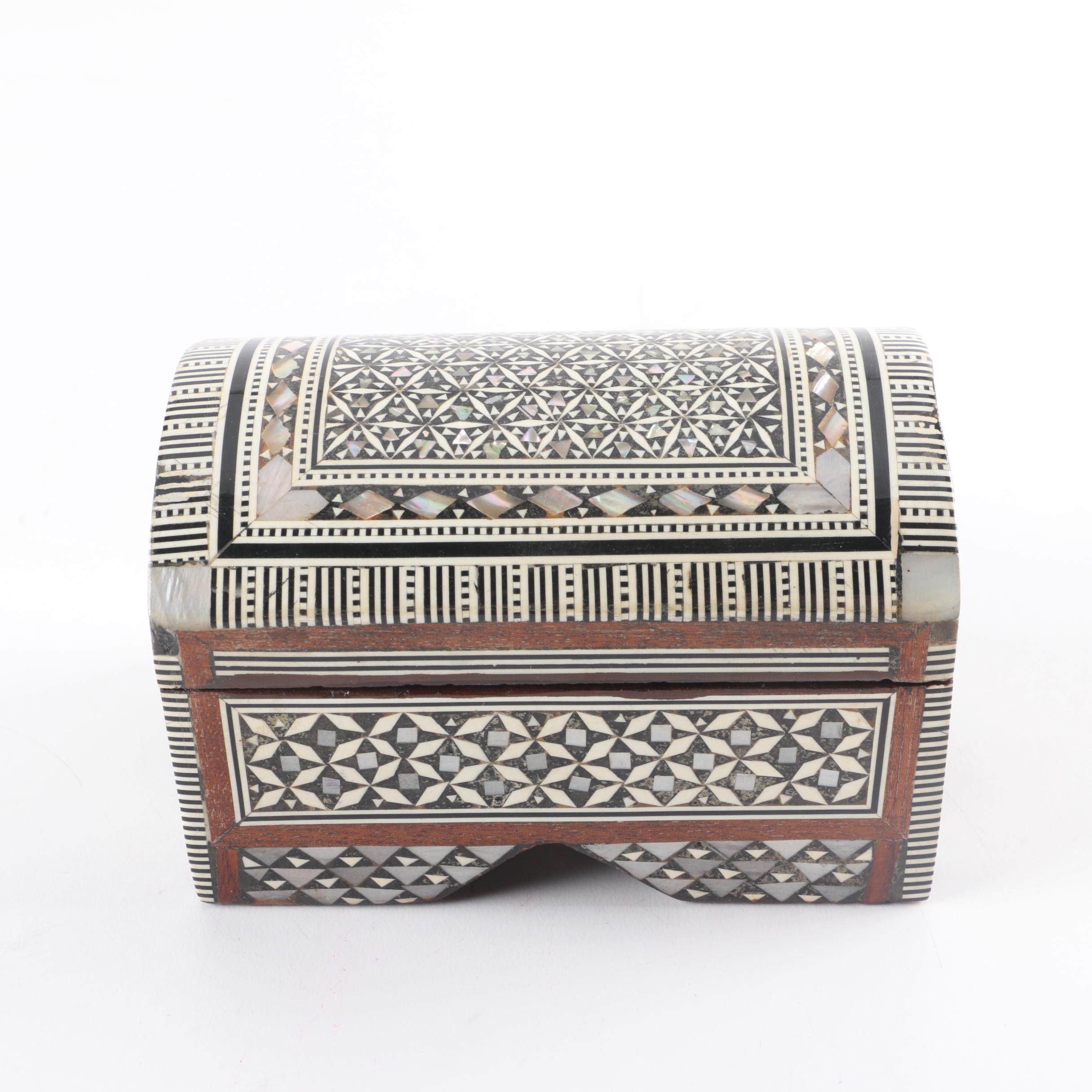 Mother-of-Pearl Inlay Trinket Box