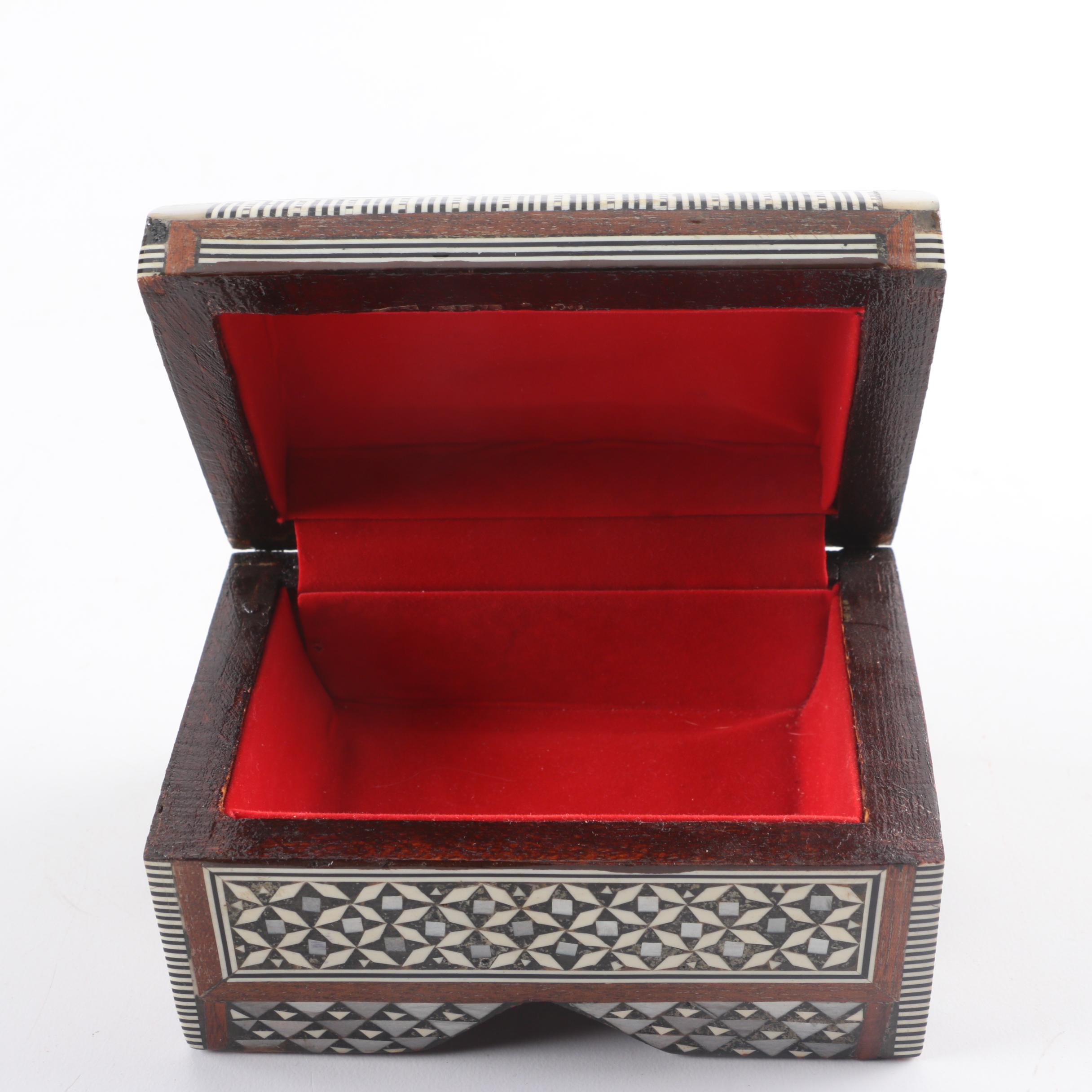 Mother-of-Pearl Inlay Trinket Box