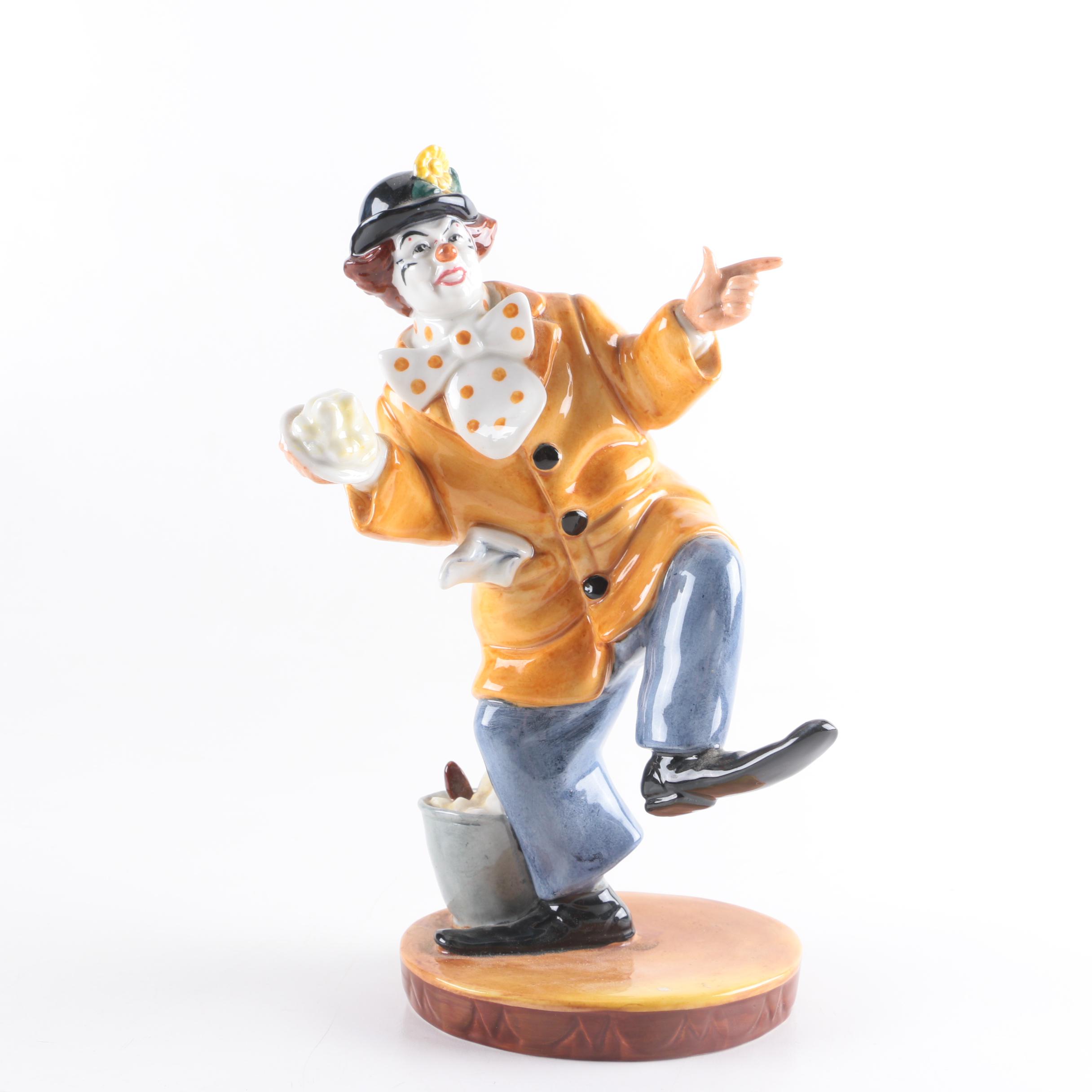 1978 Royal Doulton "The Clown" Porcelain Figurine