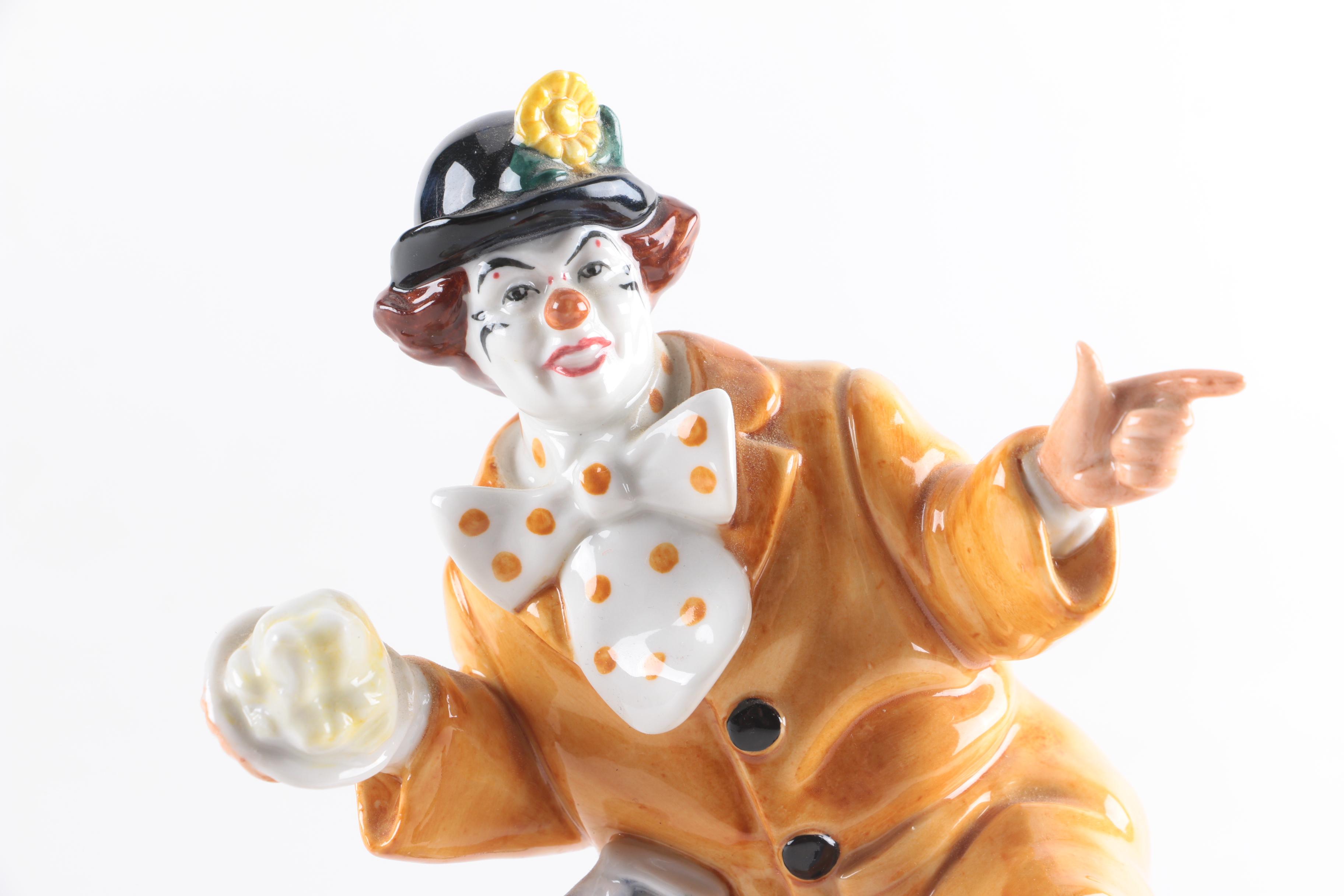 1978 Royal Doulton "The Clown" Porcelain Figurine