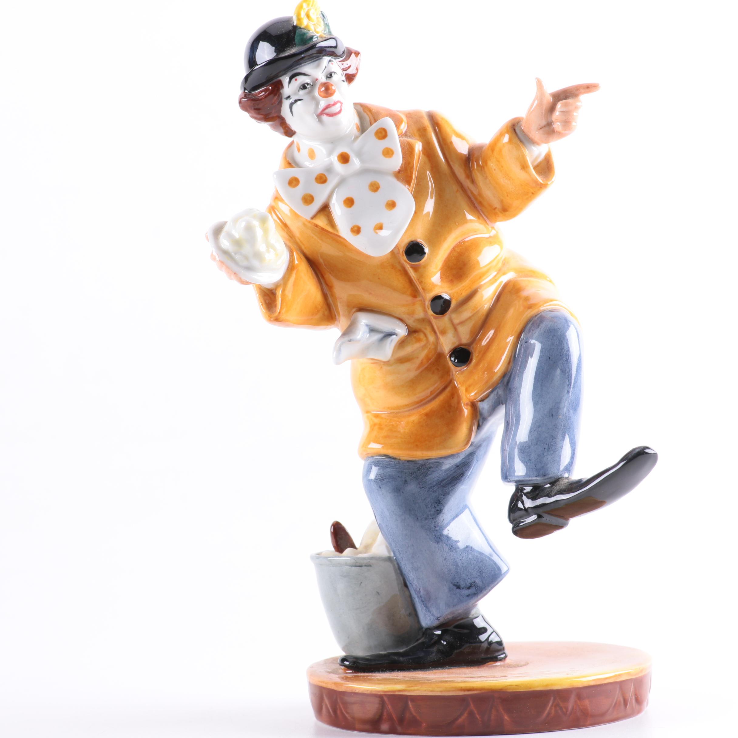 1978 Royal Doulton "The Clown" Porcelain Figurine