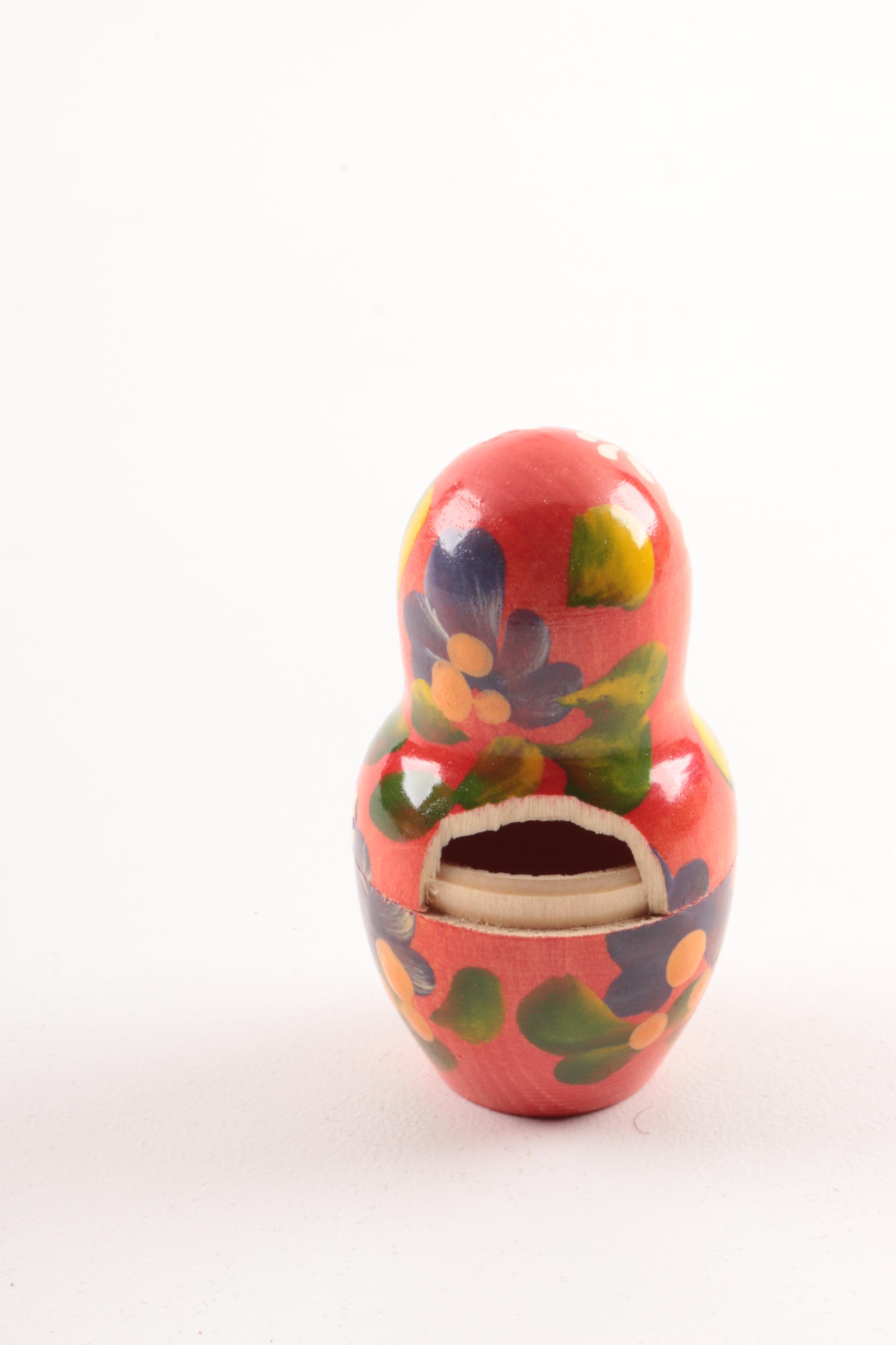 Vintage Hand-Painted and Signed Matryoshka Nesting Doll