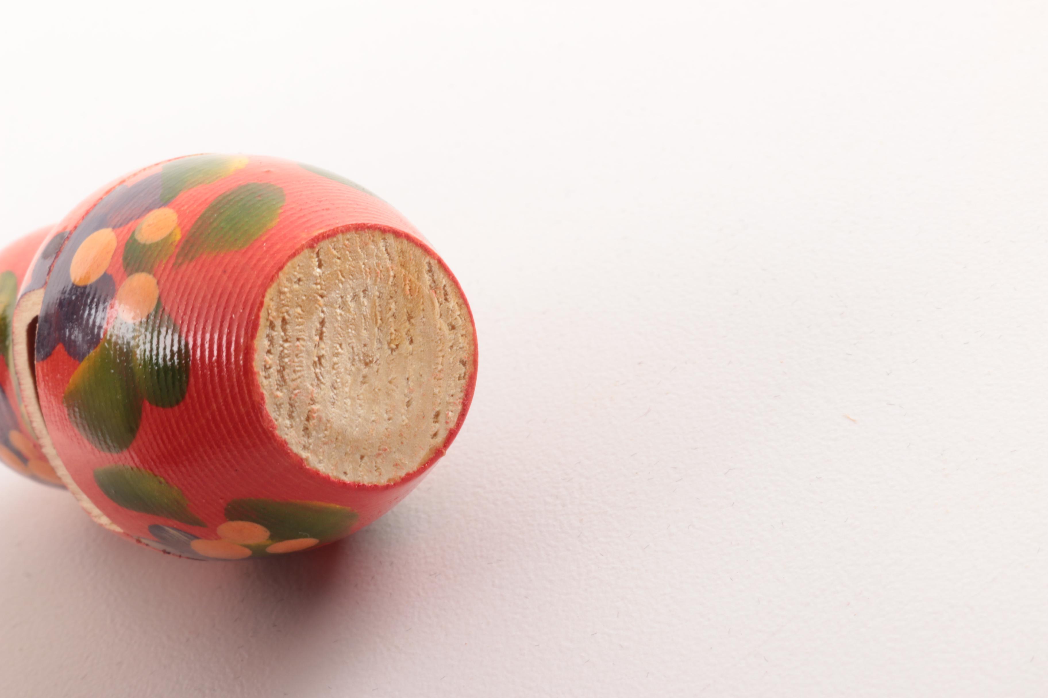 Vintage Hand-Painted and Signed Matryoshka Nesting Doll