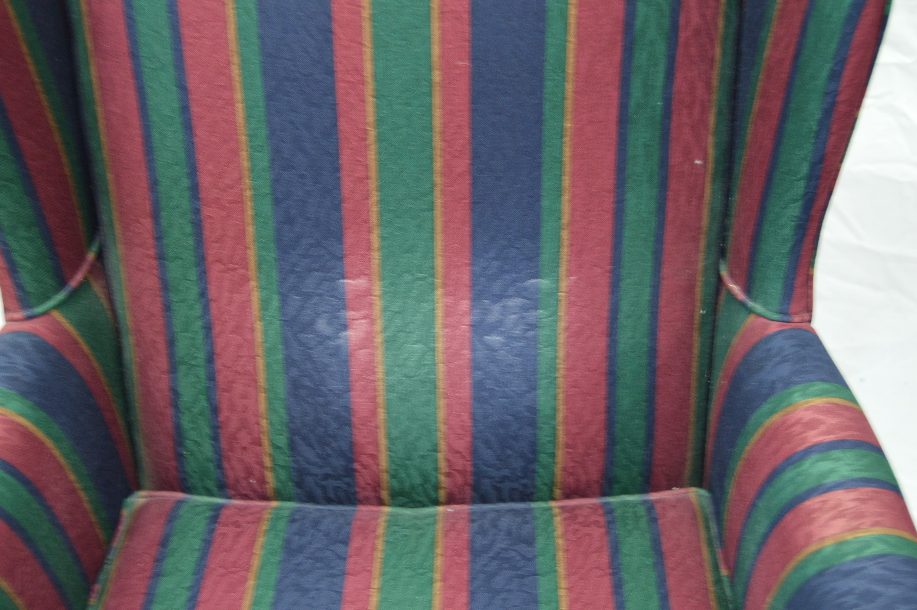 Striped Wingback Chairs
