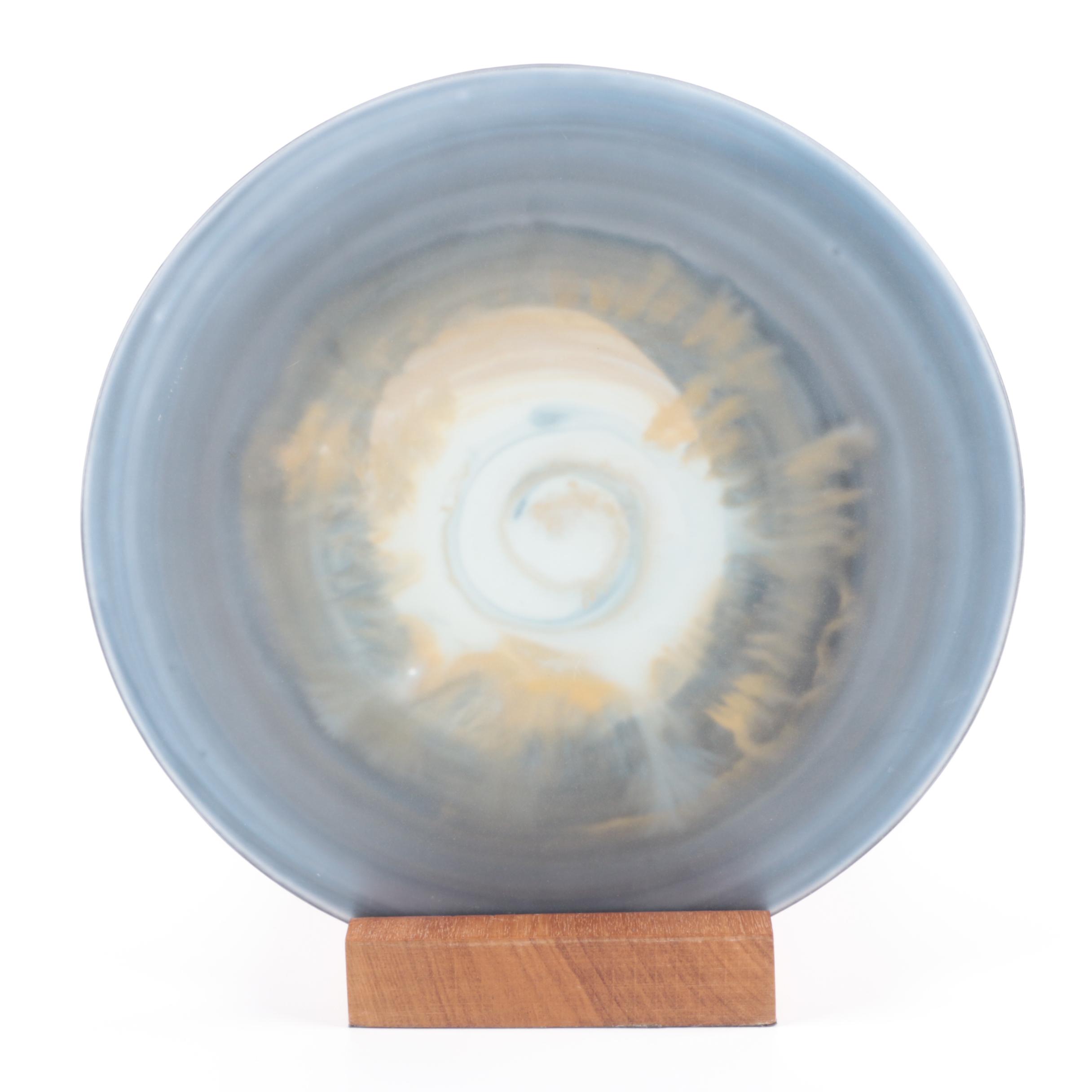 Artist Signed Hand Painted Glass and Wire Tree Sculpture