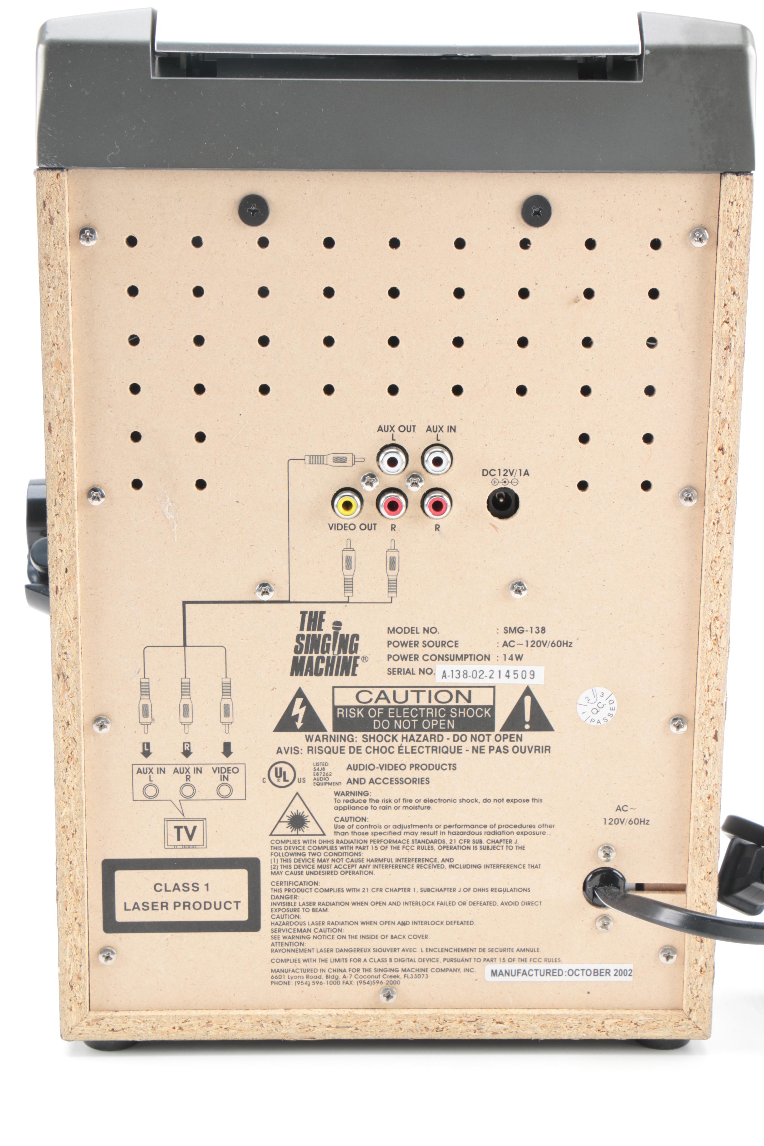 The Singing Machine Karaoke Machine
