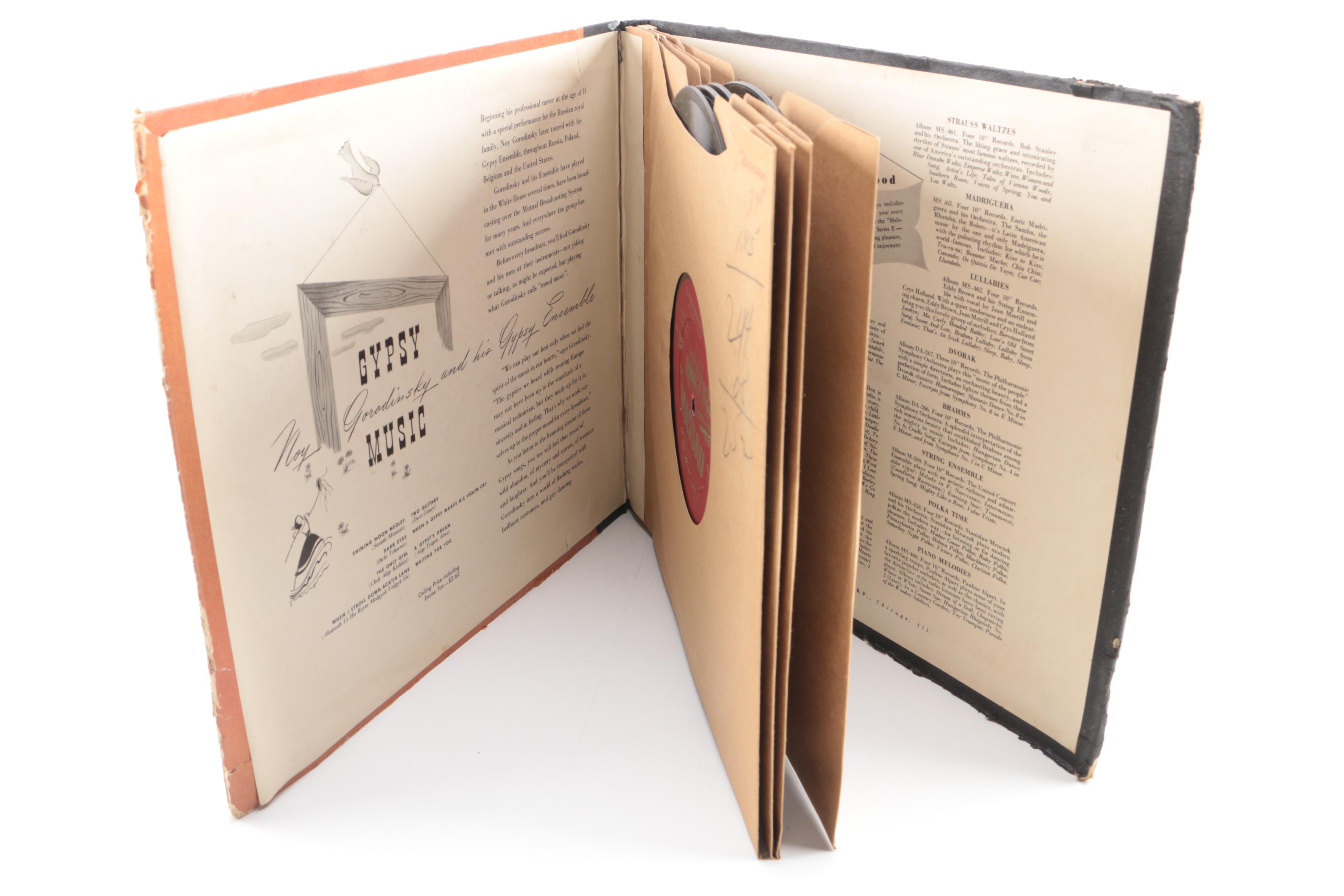 Vintage 78 RPM Big Band Record Albums