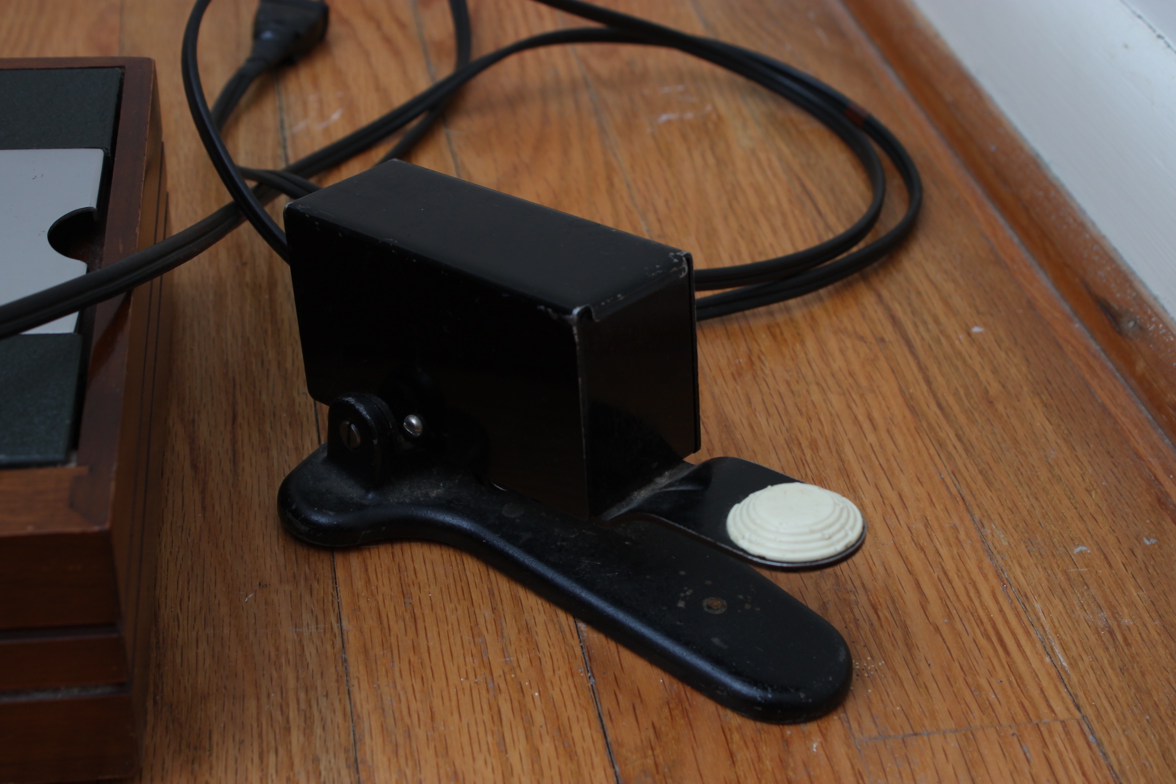 Vintage White Rotary Sewing Machine with Case