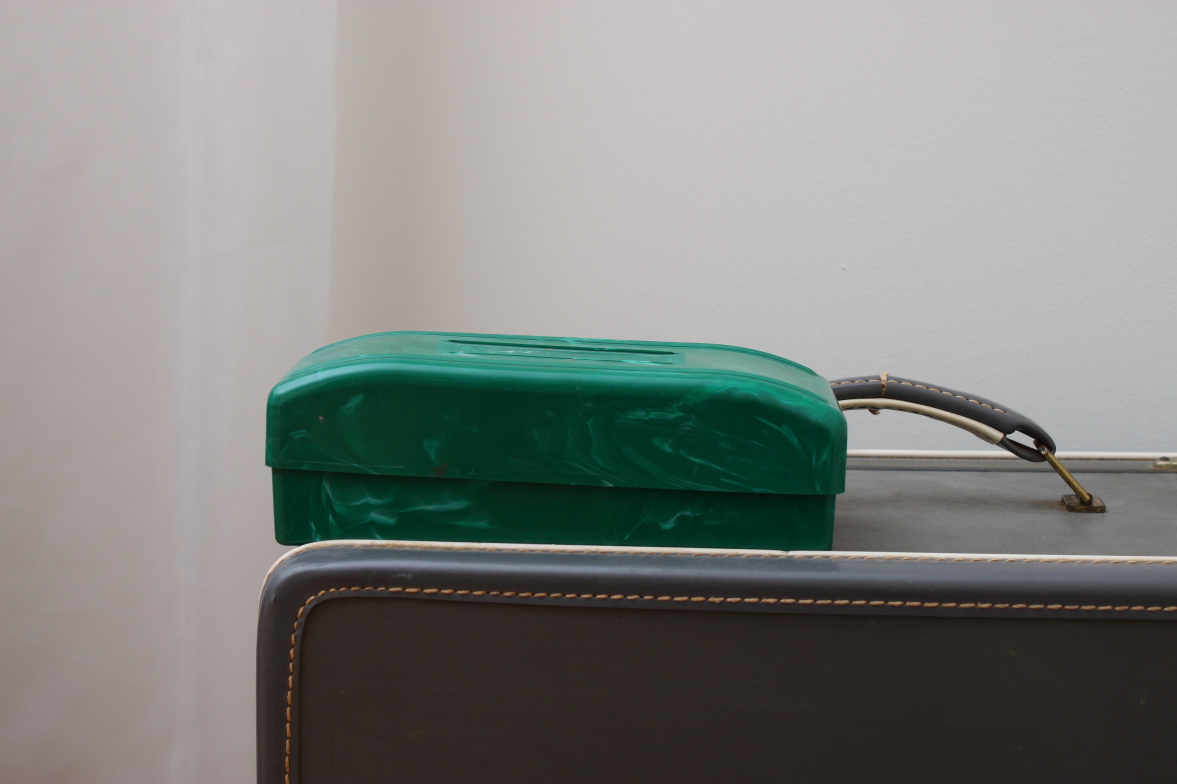 Vintage White Rotary Sewing Machine with Case