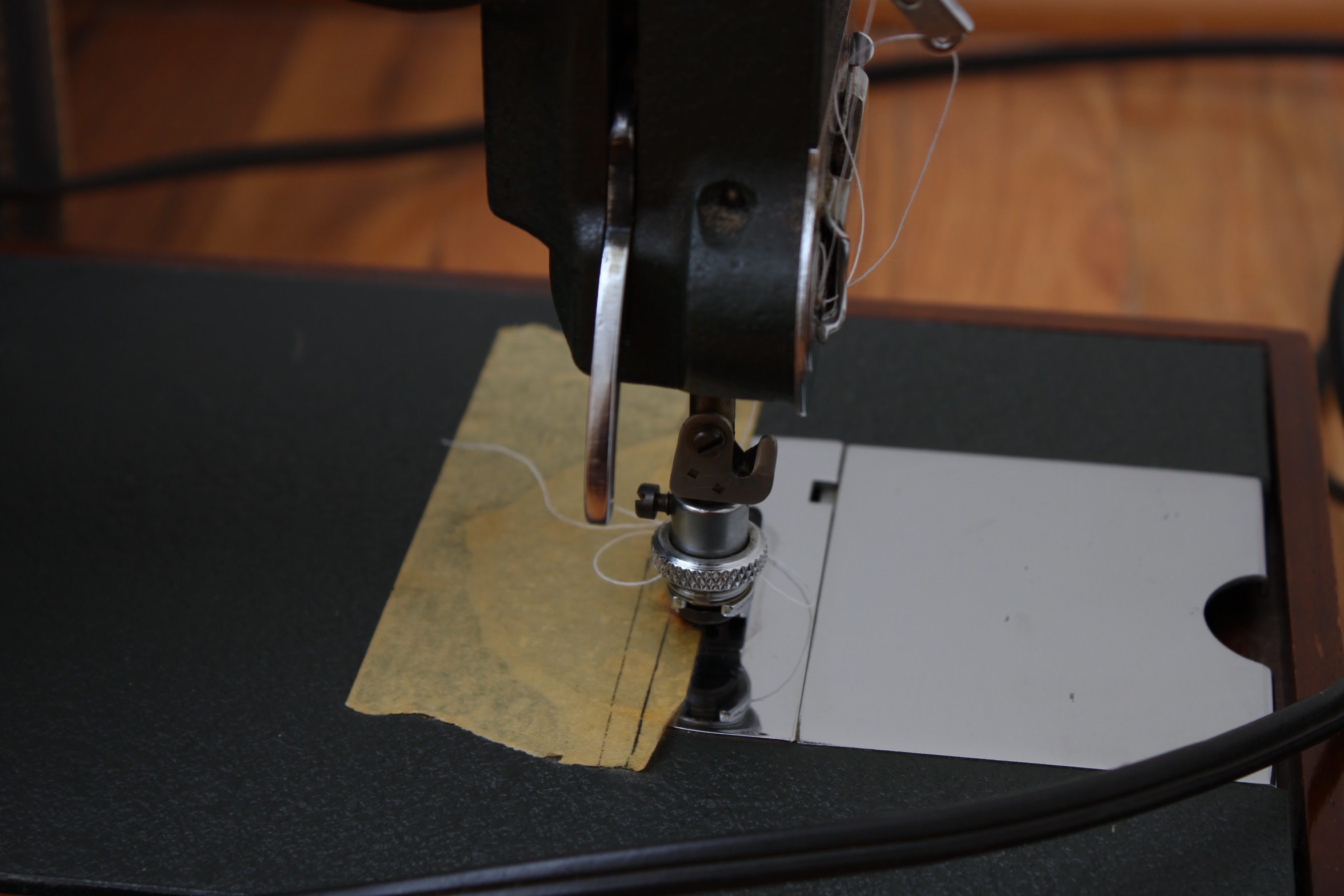 Vintage White Rotary Sewing Machine with Case