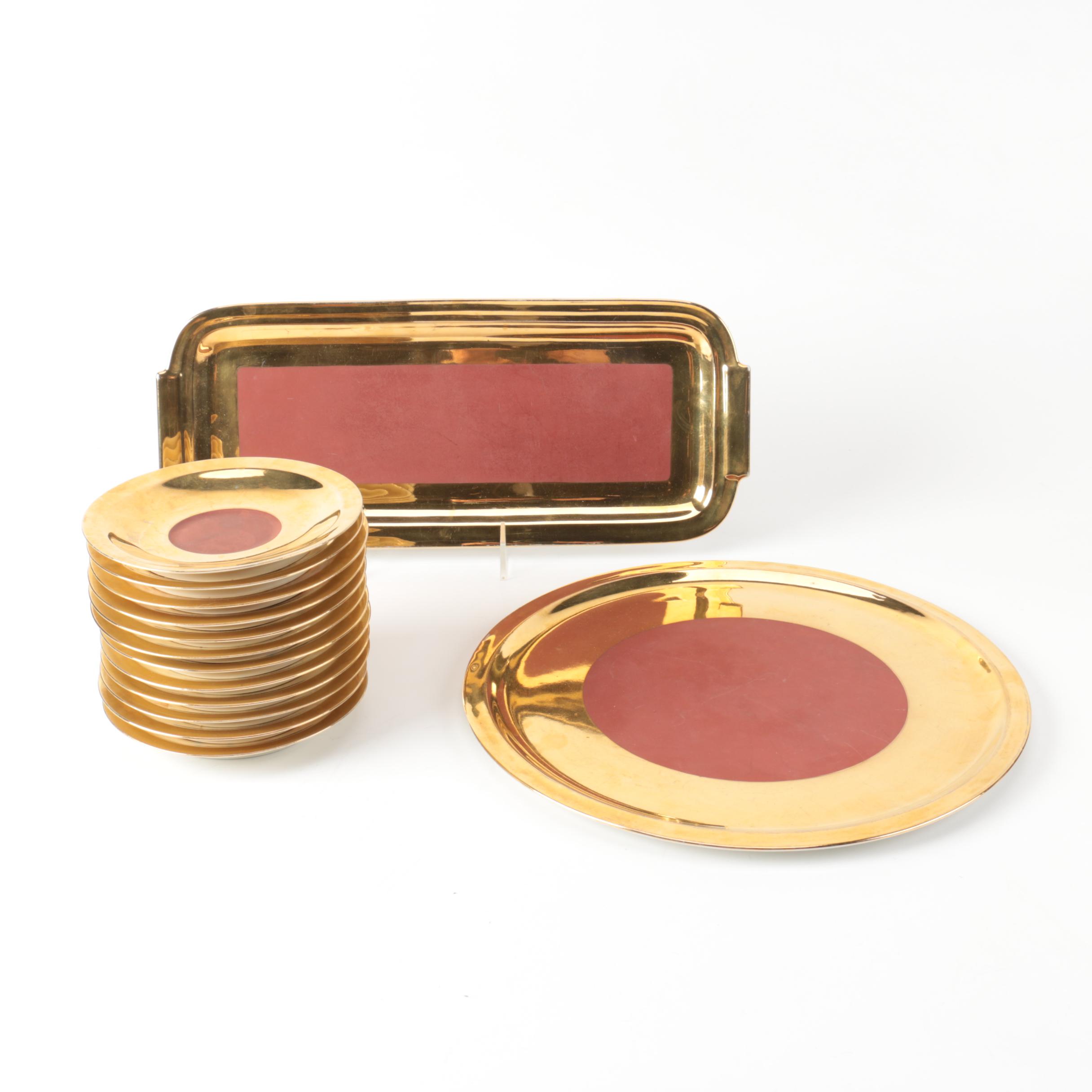 Vintage Gilded Porcelain Pate Ivoire Theodore Haviland Teacups and Serveware