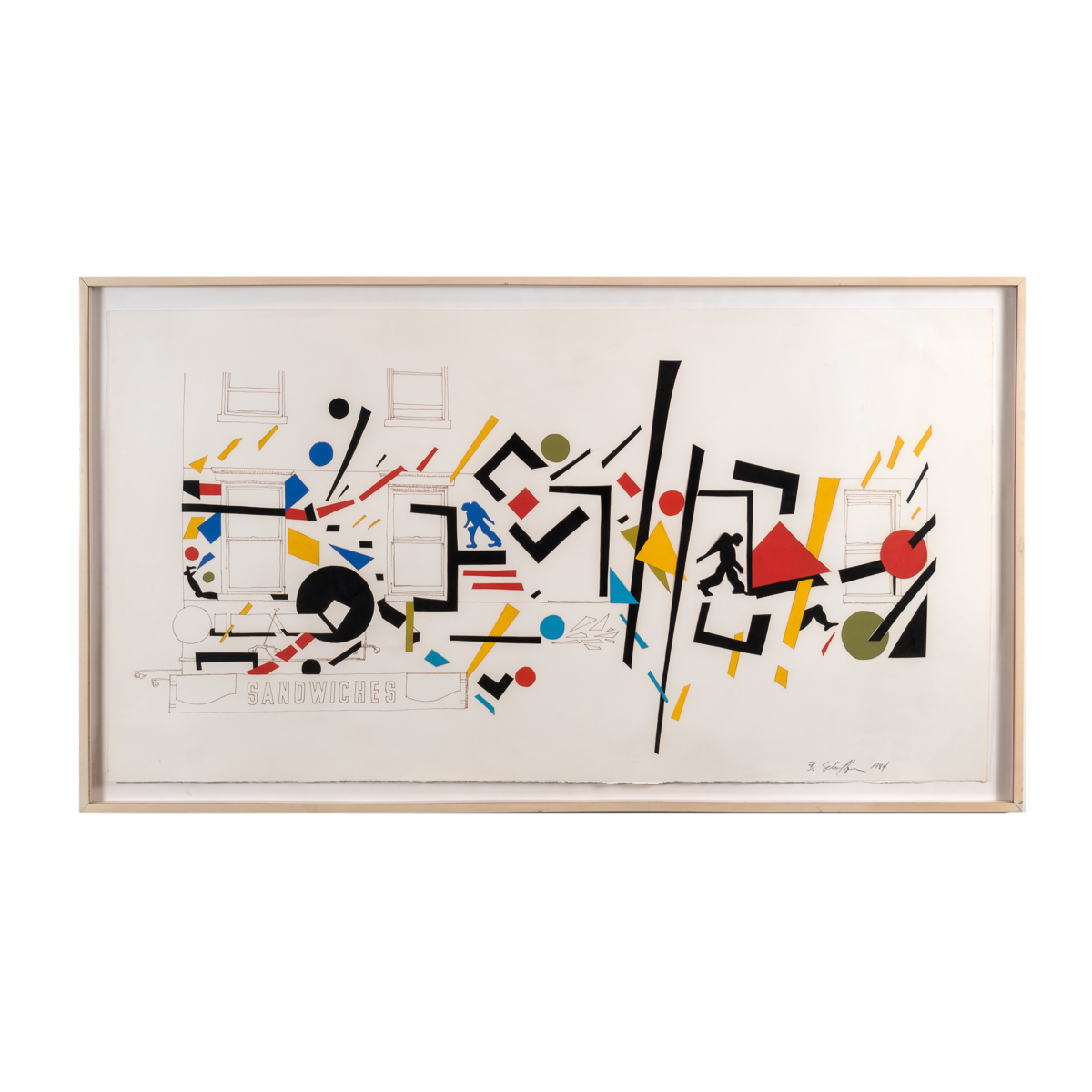 Bill Schiffer Mixed Media Collage "West Broadway Boogie"