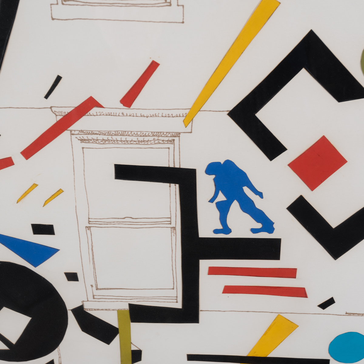 Bill Schiffer Mixed Media Collage "West Broadway Boogie"