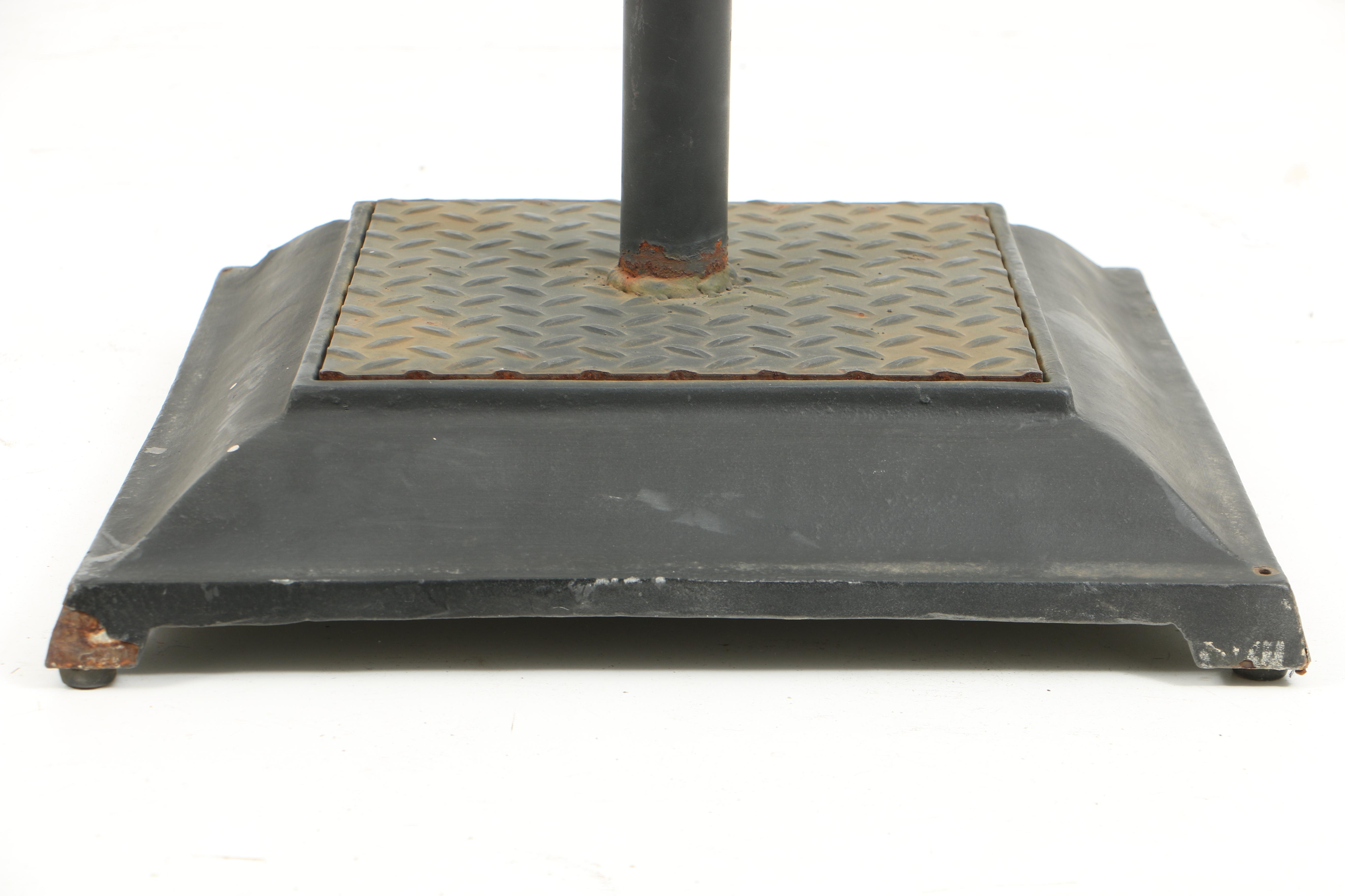 Vintage Black Cast Iron Flag Stand