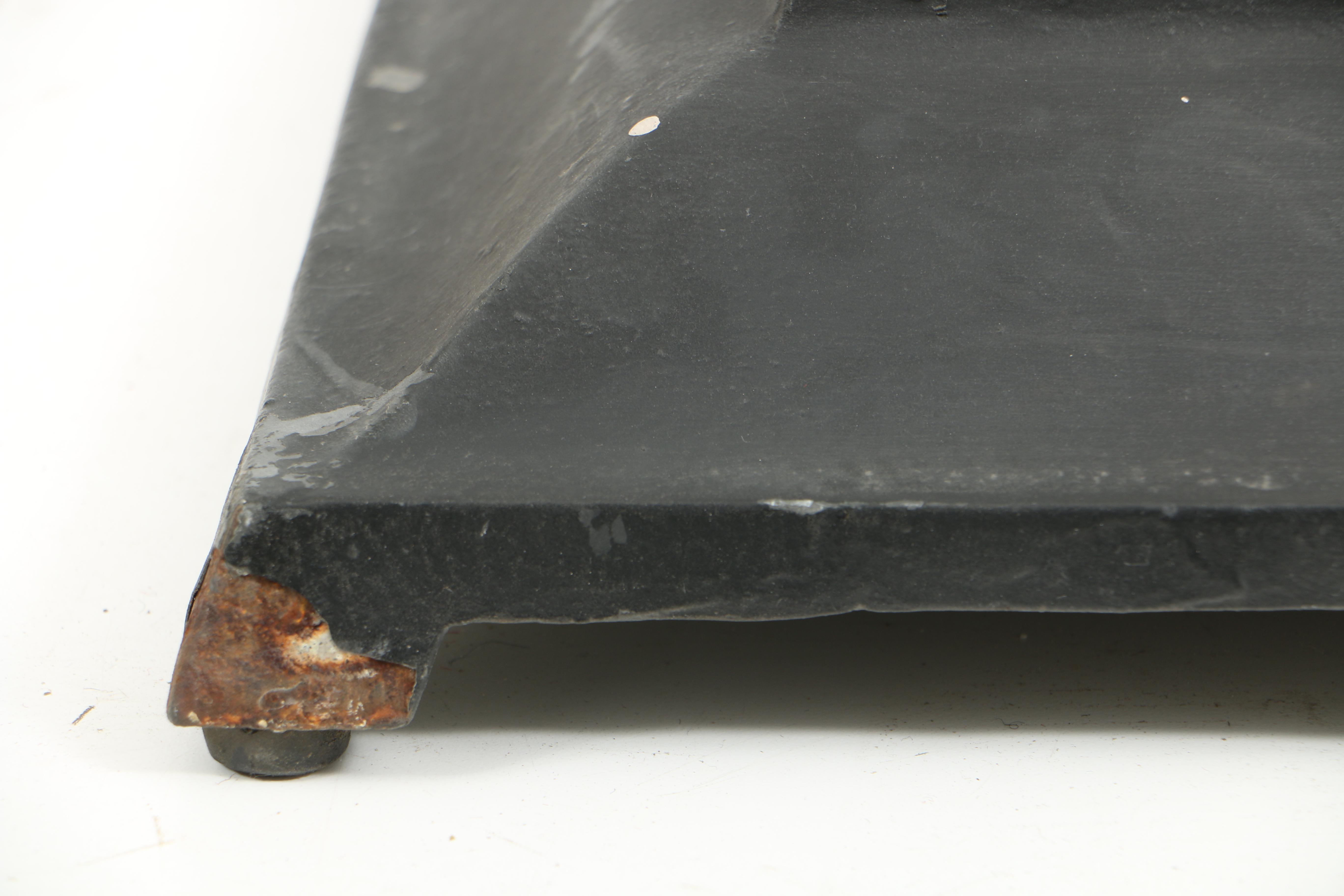 Vintage Black Cast Iron Flag Stand