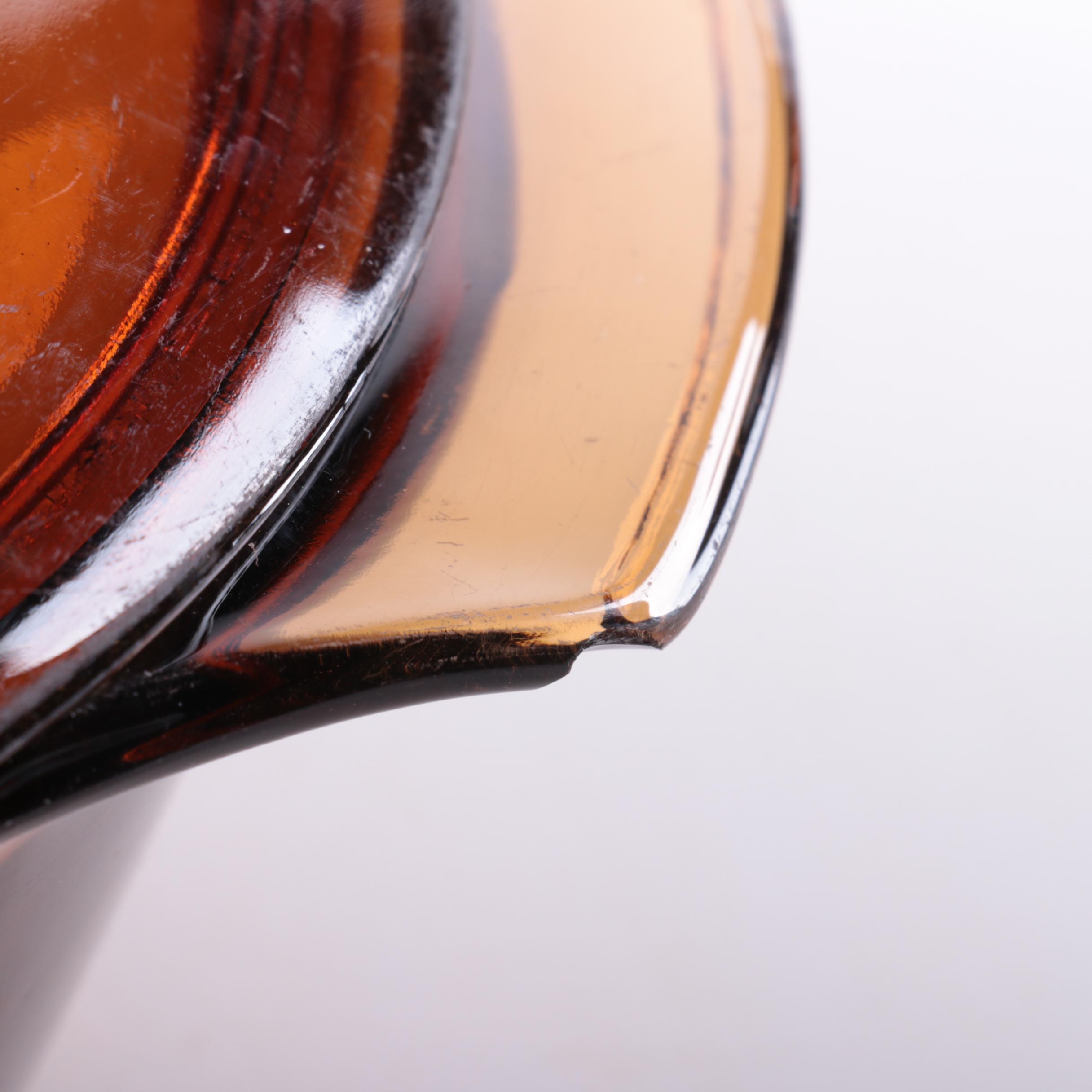 Vintage Pyrex and Anchor Hocking "Harvest Amber" Glass Covered Casserole