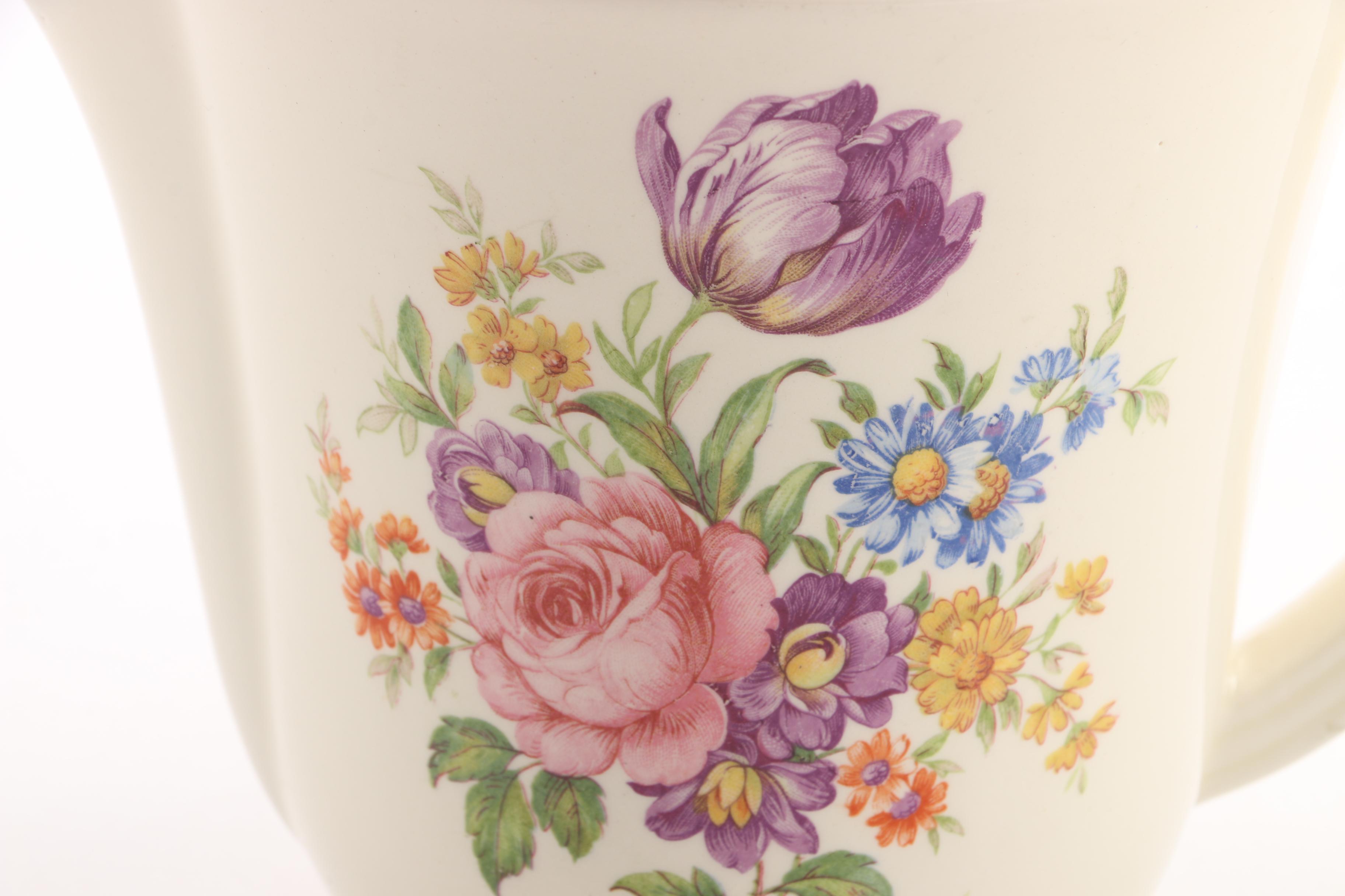 Vintage Edwin M. Knowles Teapot and Other Tableware