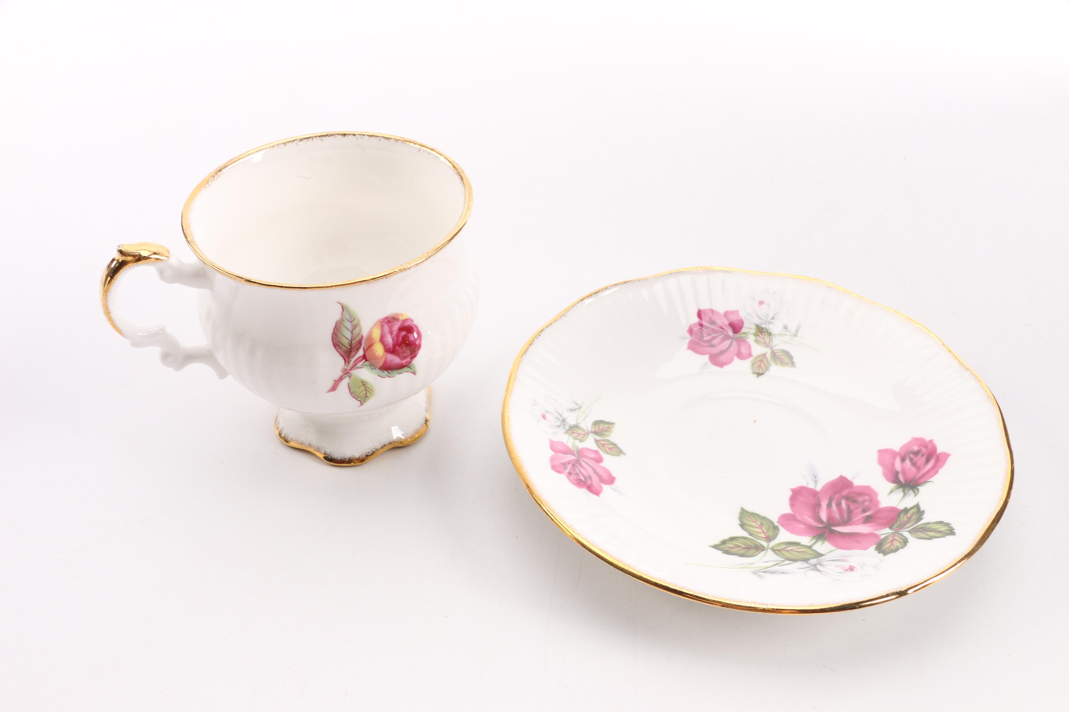 Vintage Edwin M. Knowles Teapot and Other Tableware