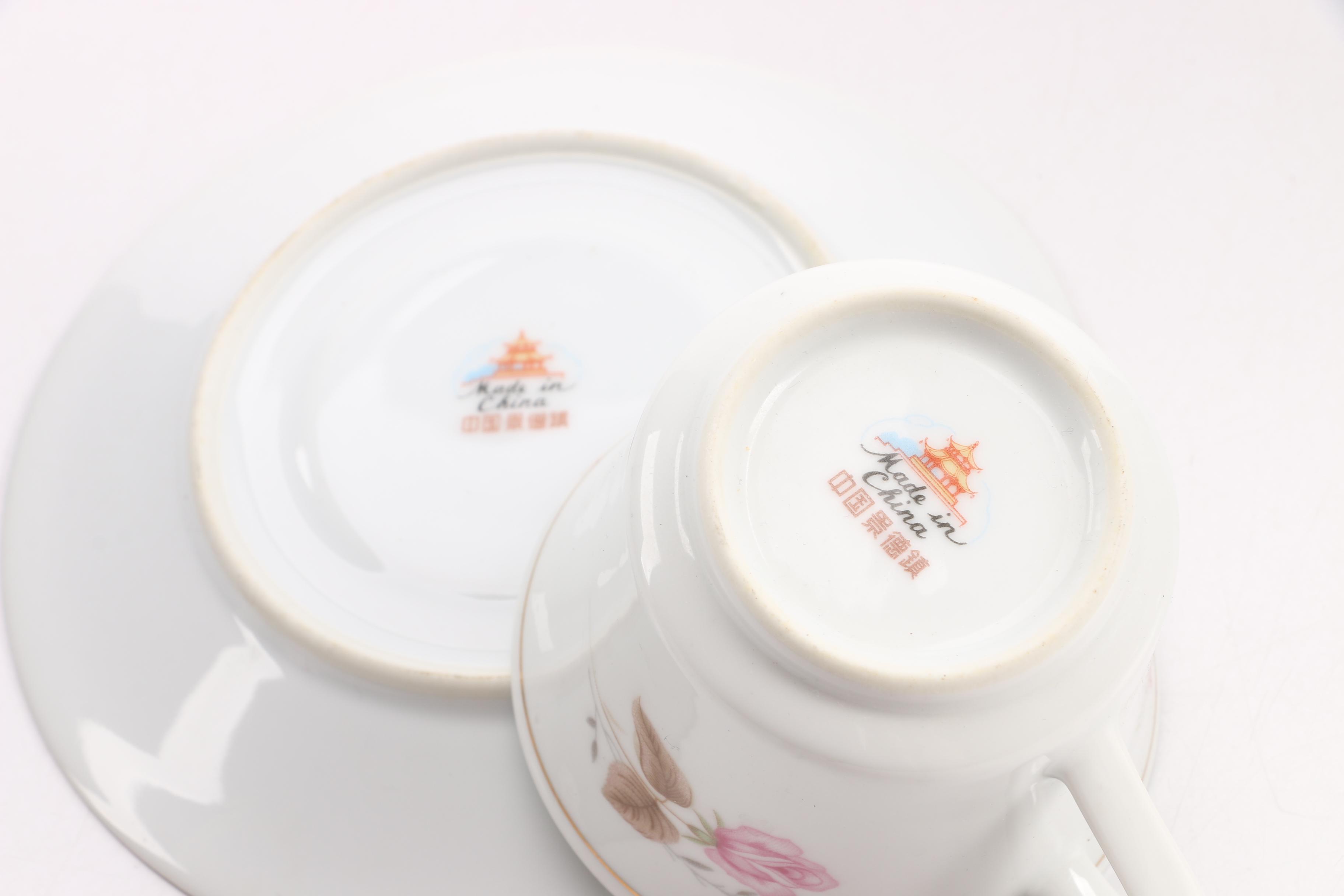 Vintage Edwin M. Knowles Teapot and Other Tableware