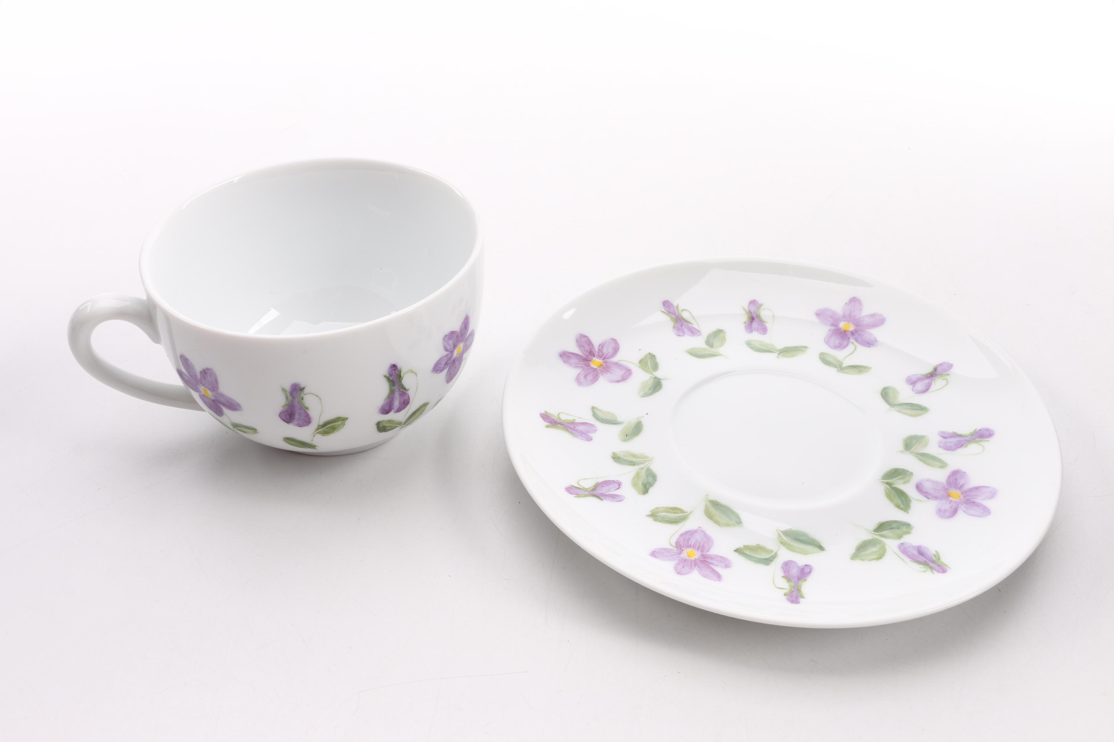 Vintage Edwin M. Knowles Teapot and Other Tableware