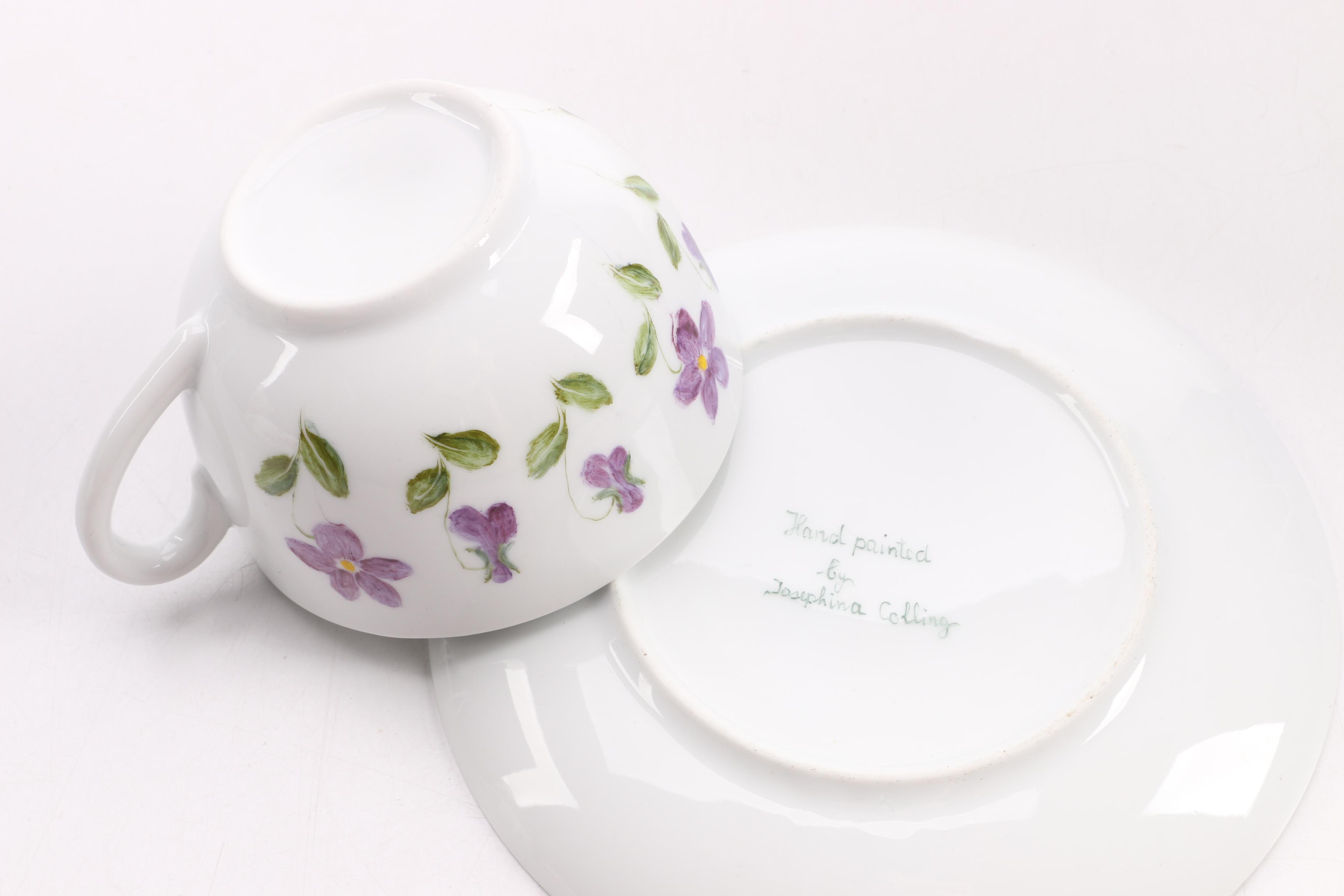 Vintage Edwin M. Knowles Teapot and Other Tableware