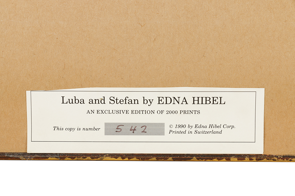 Offset Lithograph After Edna Hibel's "Luba and Stefan"