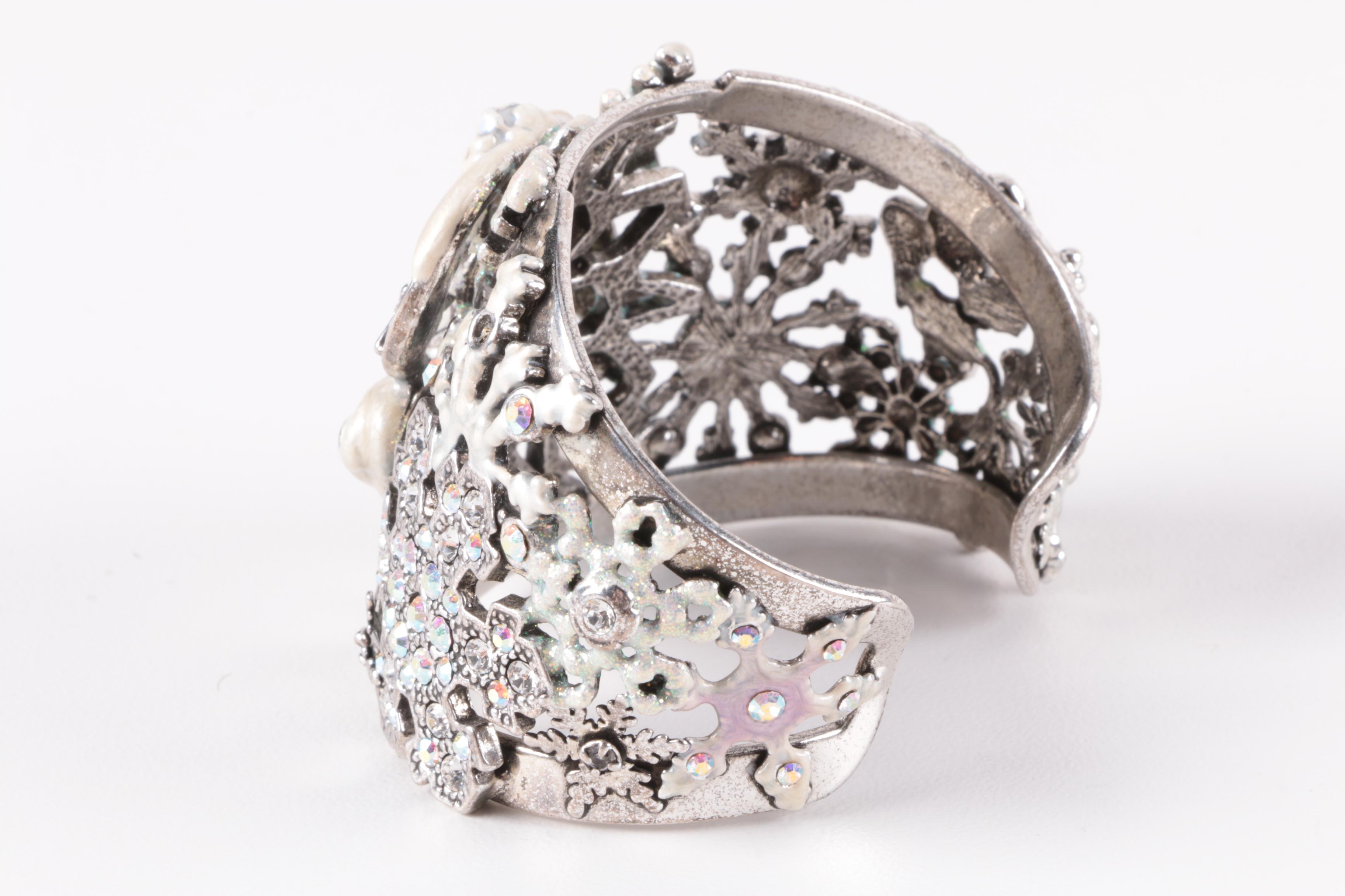 Jewelry Featuring Kirks Folly Cuff and Mexican Abalone Inlay Earrings