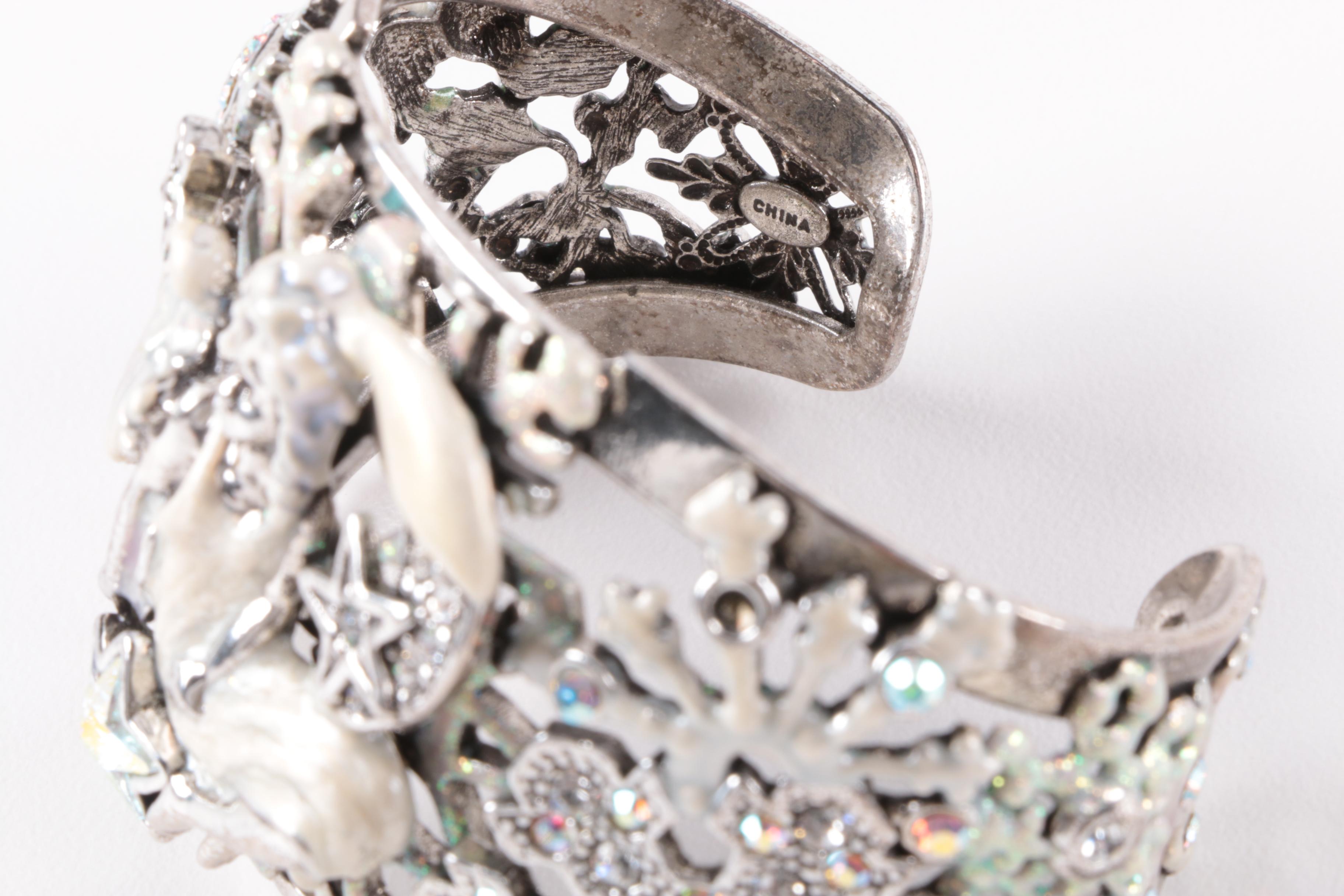 Jewelry Featuring Kirks Folly Cuff and Mexican Abalone Inlay Earrings