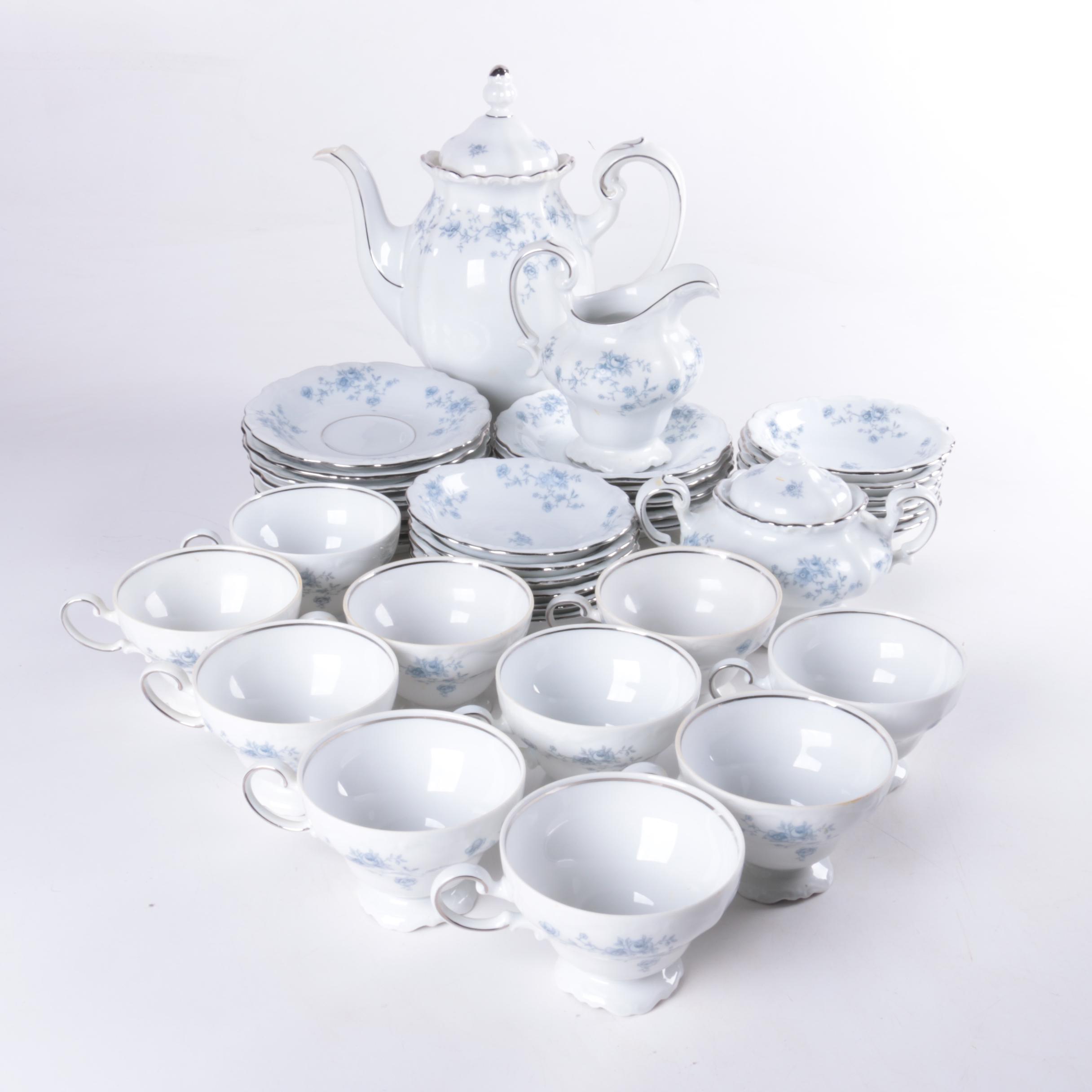 Vintage Bavarian Johann Haviland "Blue Garland" Porcelain Tea Service