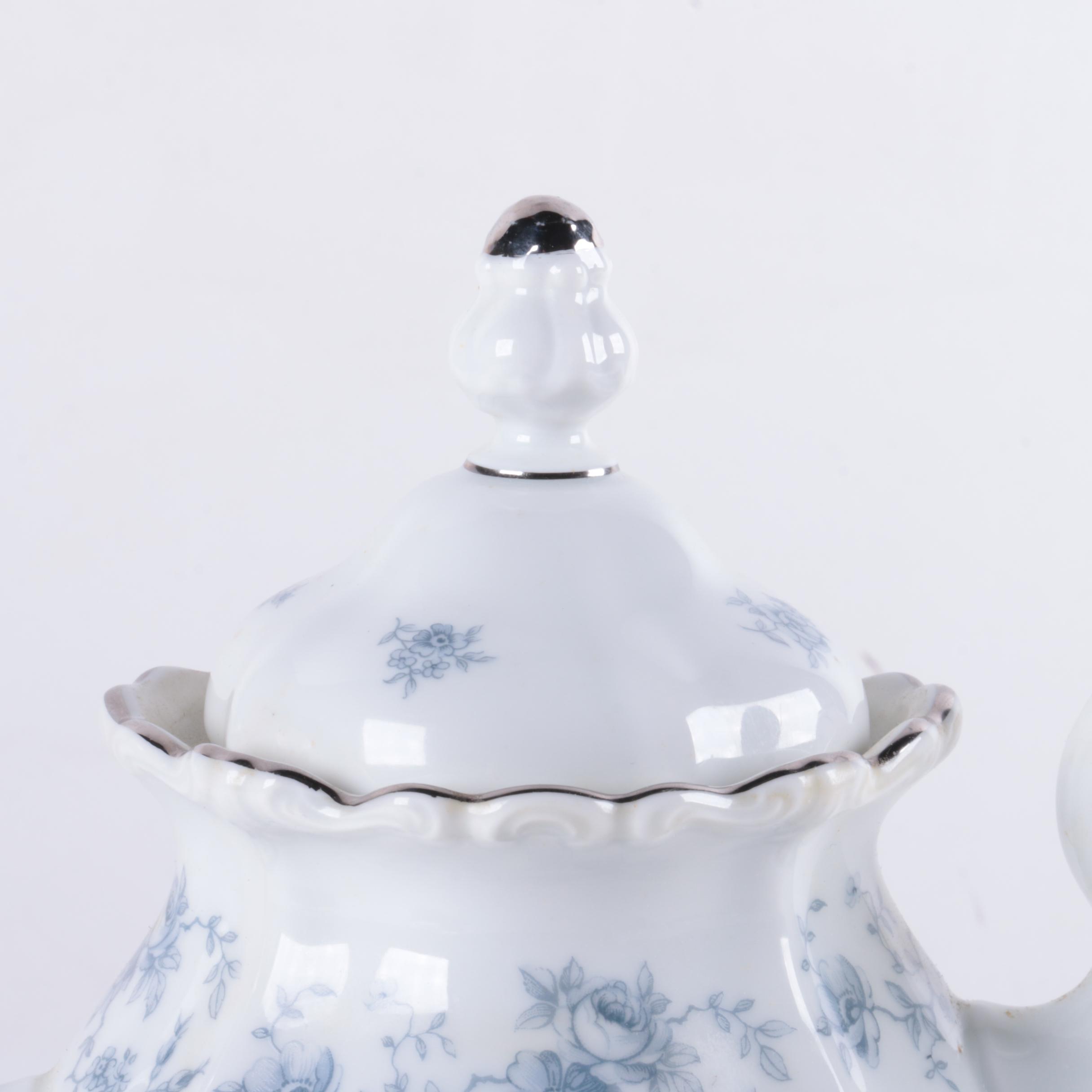 Vintage Bavarian Johann Haviland "Blue Garland" Porcelain Tea Service