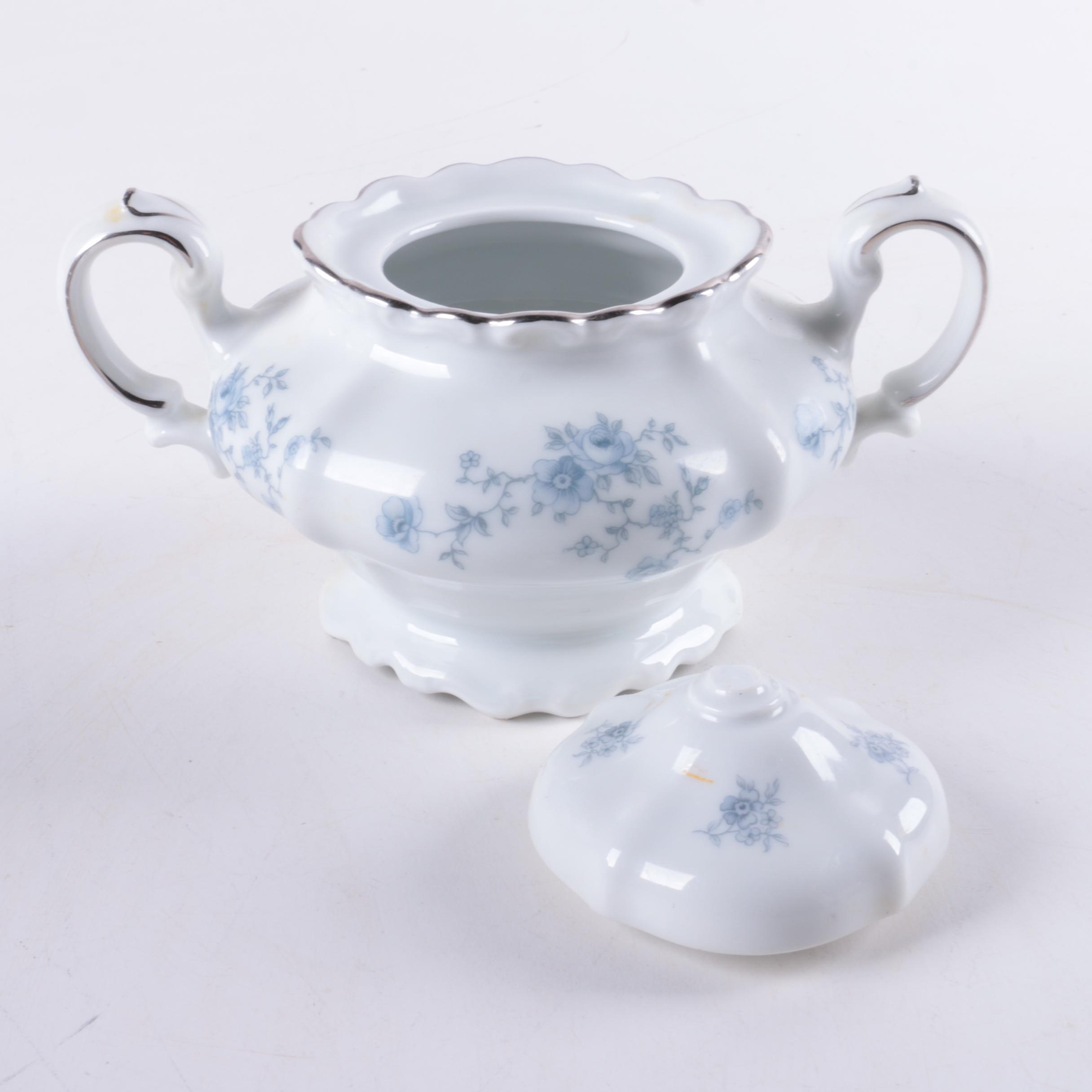 Vintage Bavarian Johann Haviland "Blue Garland" Porcelain Tea Service