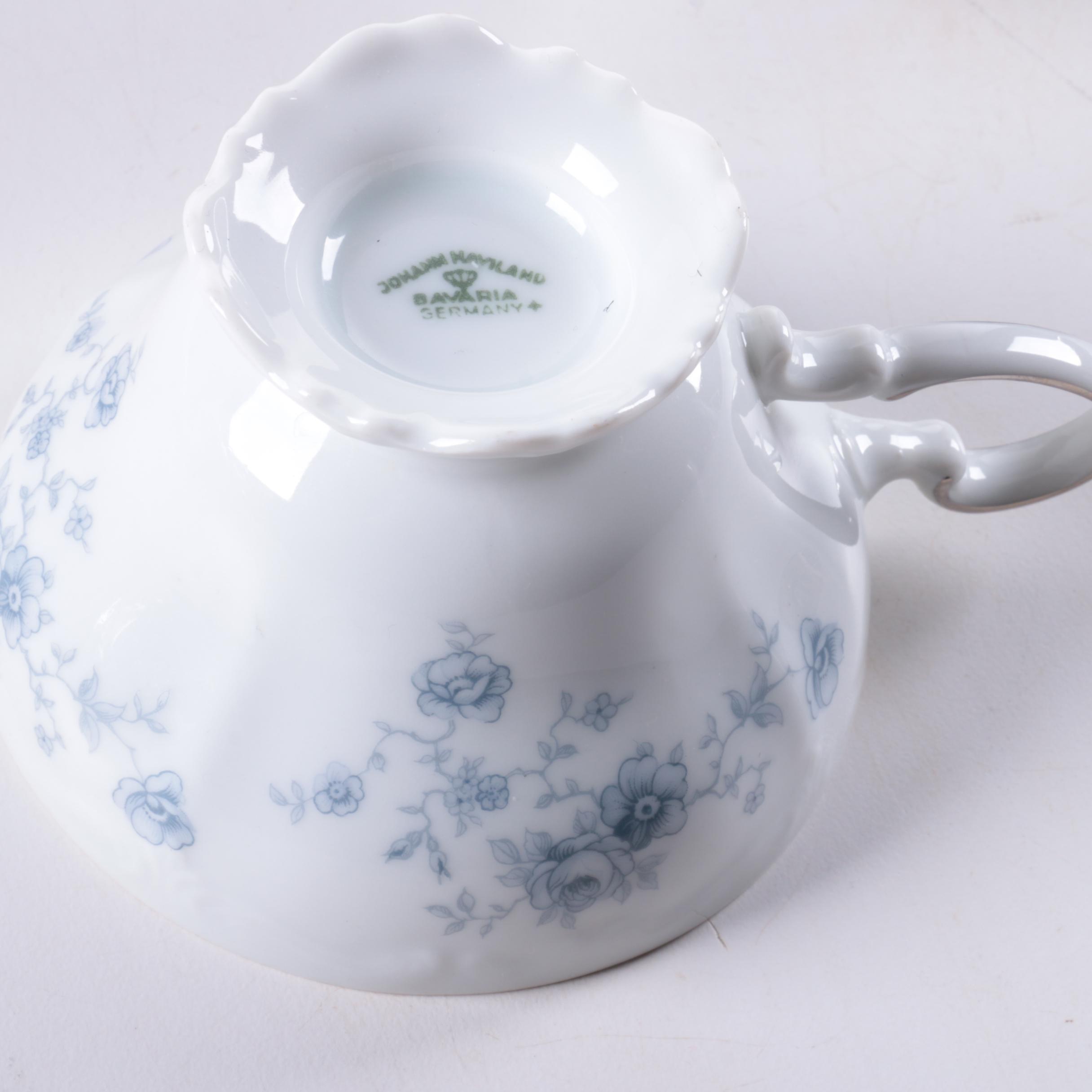Vintage Bavarian Johann Haviland "Blue Garland" Porcelain Tea Service